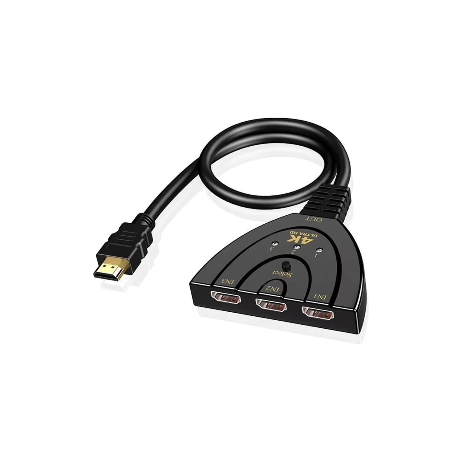Commutateur HDMI 4K, 3 3 entrées, 1 sorties 4K@30&nbsp;Hz, commutateur répartiteur de concentrateur HDMI, commutation automatique UHD, 3D HD 1080P