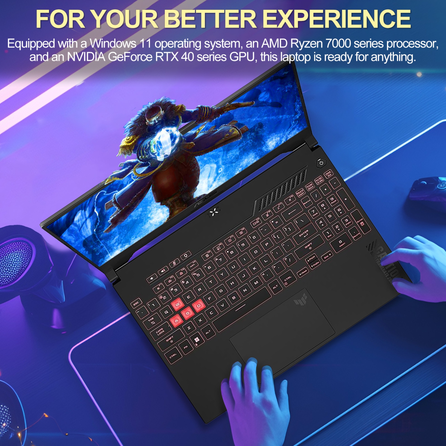 ASUS TUF A17 Gaming Laptop, 17.3” FHD 144Hz Display, Nividia GeForce RTX 4060, AMD Ryzen 7 7735HS, 32GB DDR5, 512GB PCIe 4.0 SSD, Wi-Fi 6, Windows 11