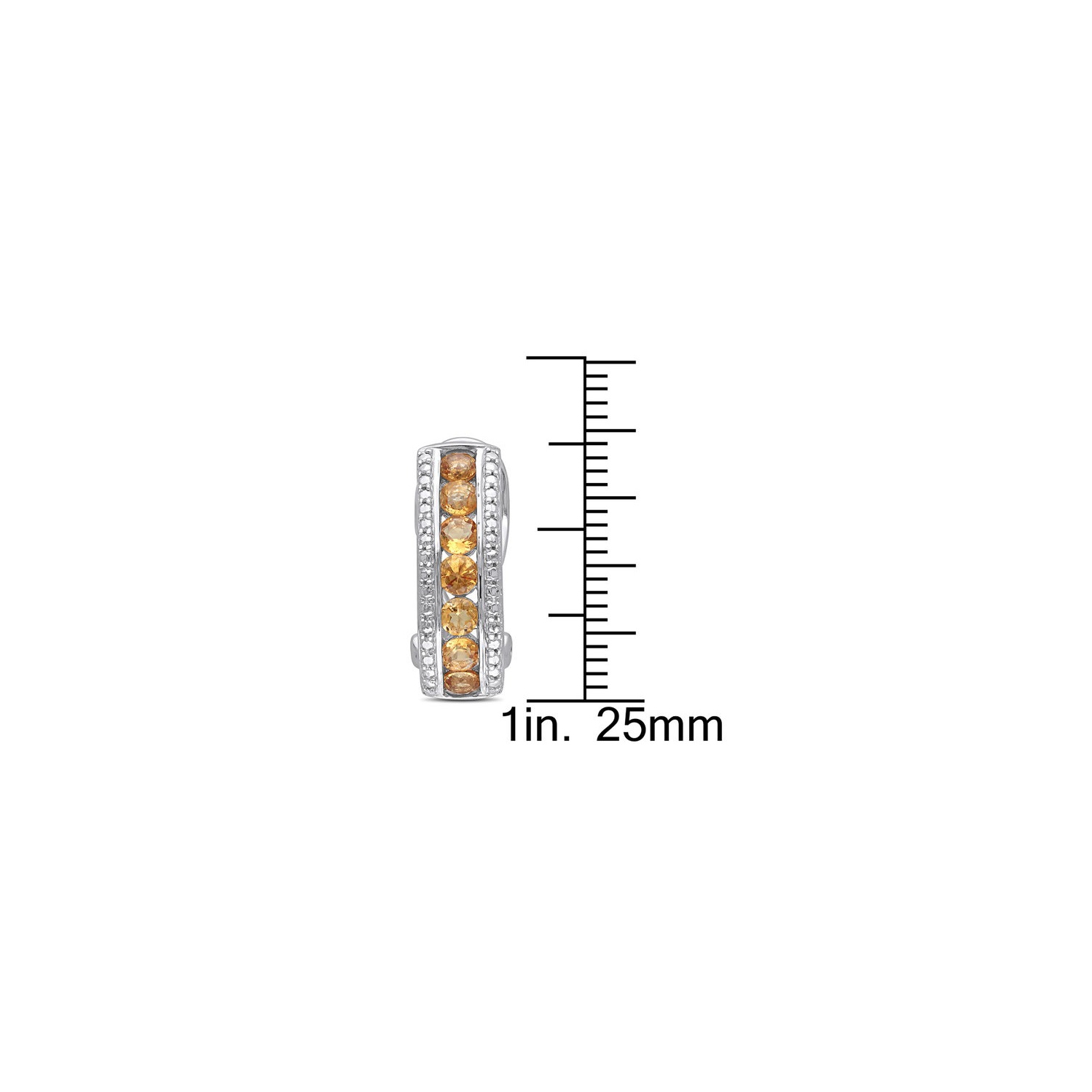 1.54 Carat Citrine Hoop Earrings in Sterling Silver