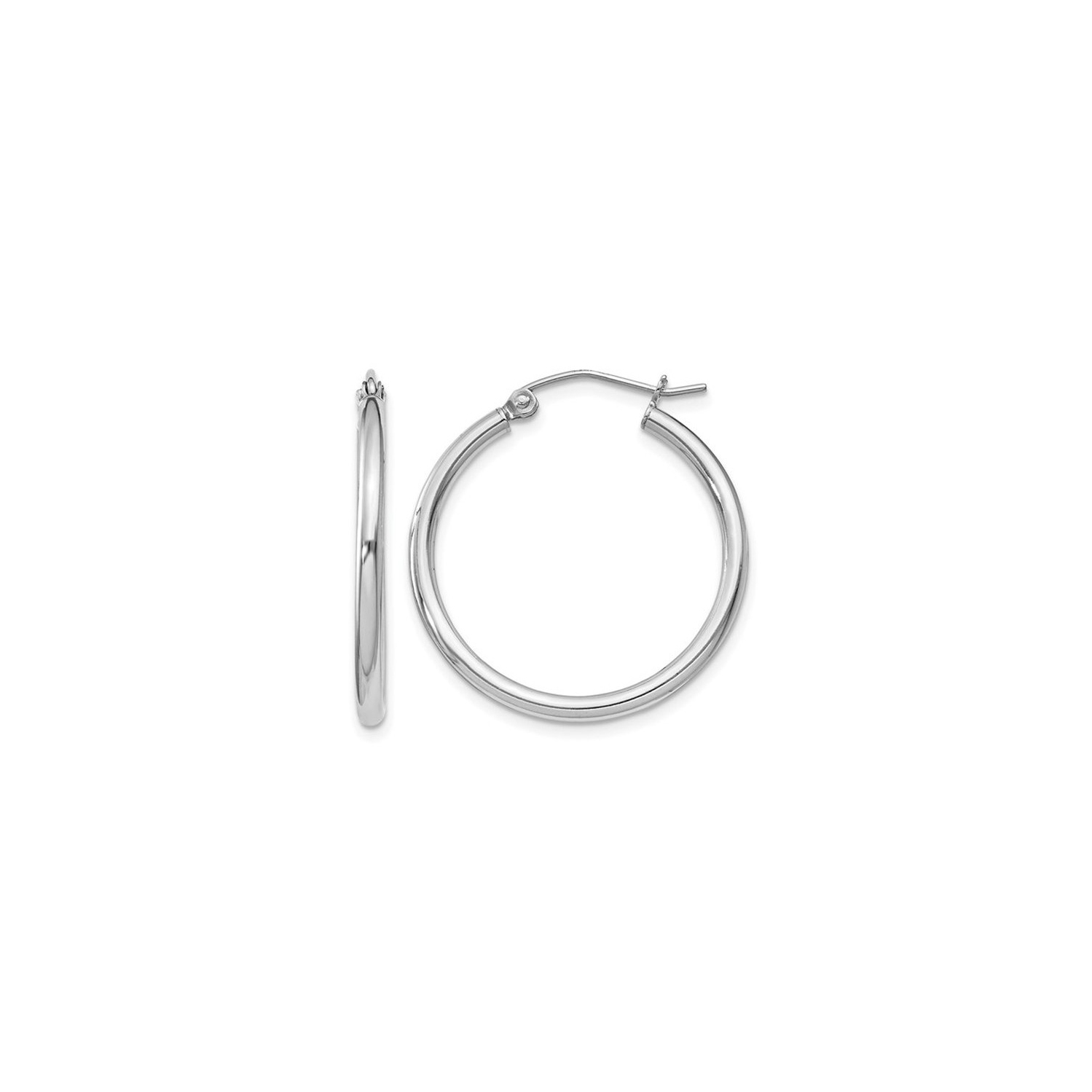 Classic Hoop Earrings in Sterling Silver 1 Inch