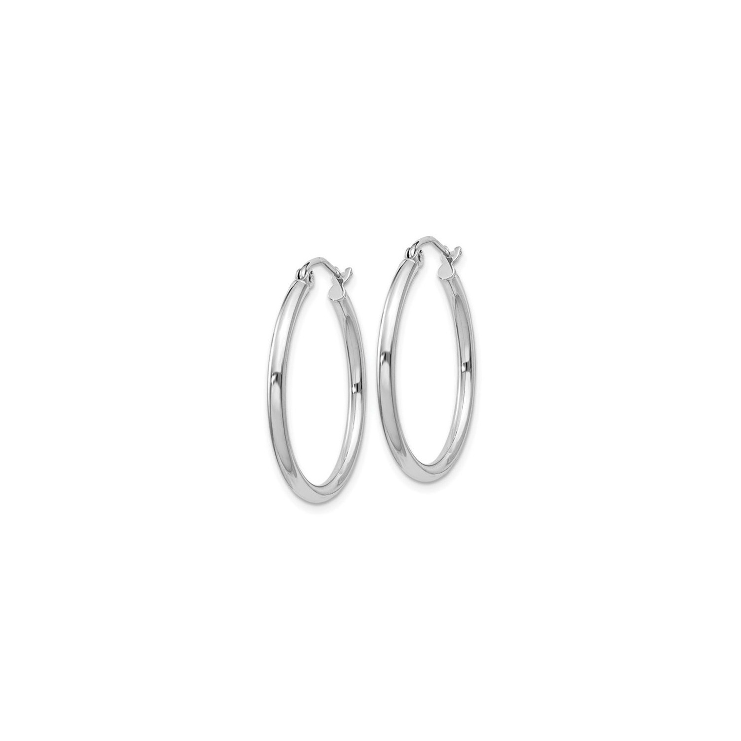 Classic Hoop Earrings in Sterling Silver 1 Inch