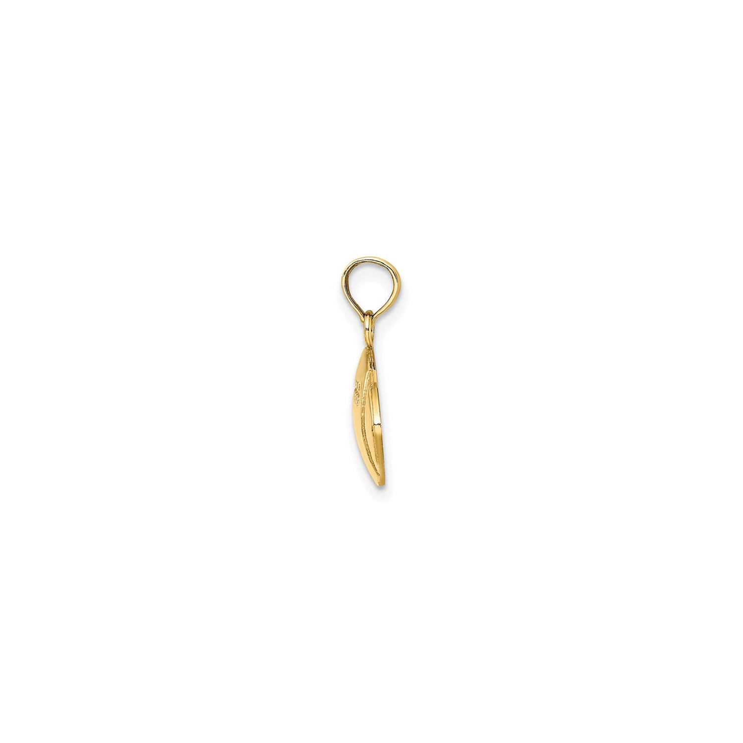 10K Yellow Gold Classic Football Charm Pendant