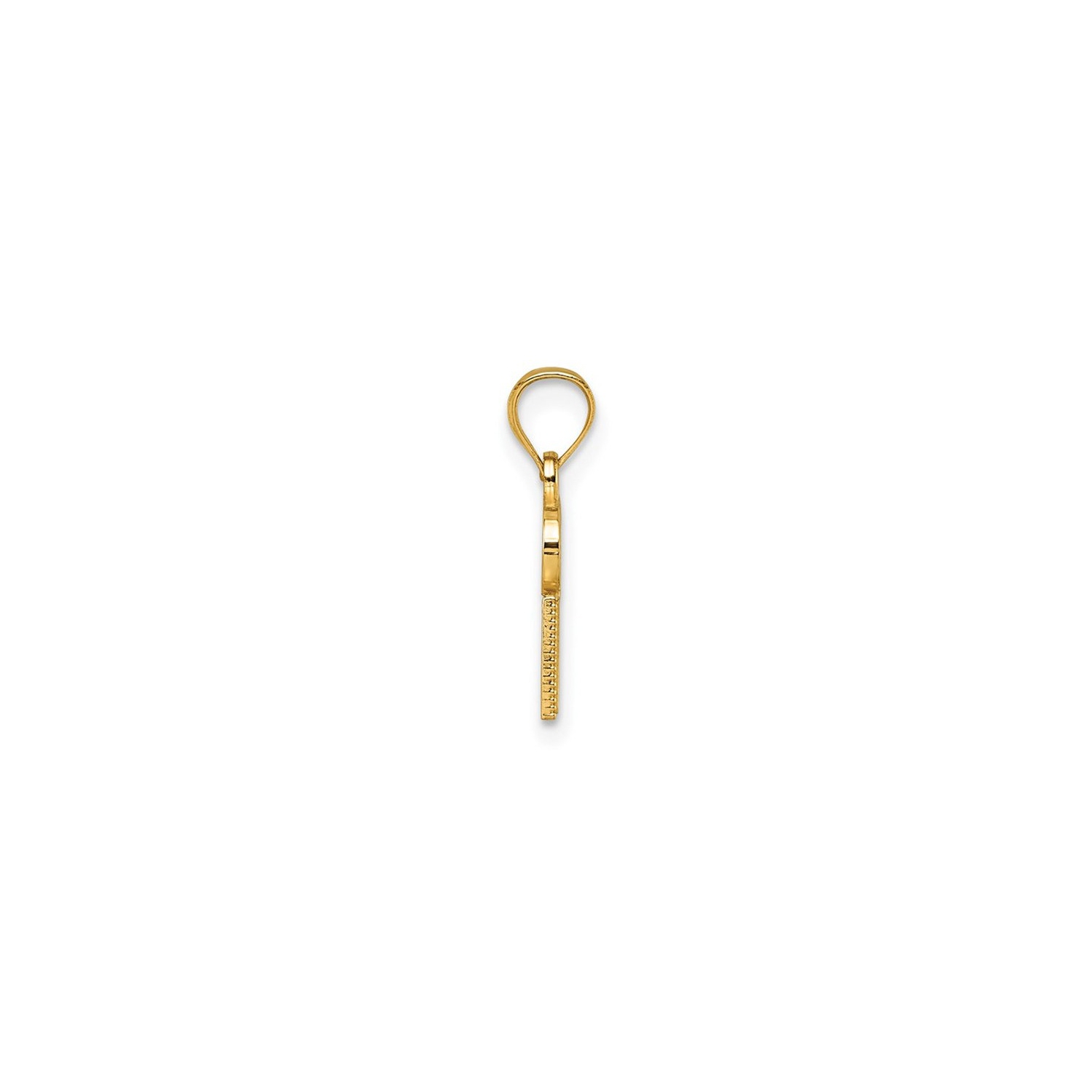 14K Yellow Gold GIRL DAD Charm Pendant