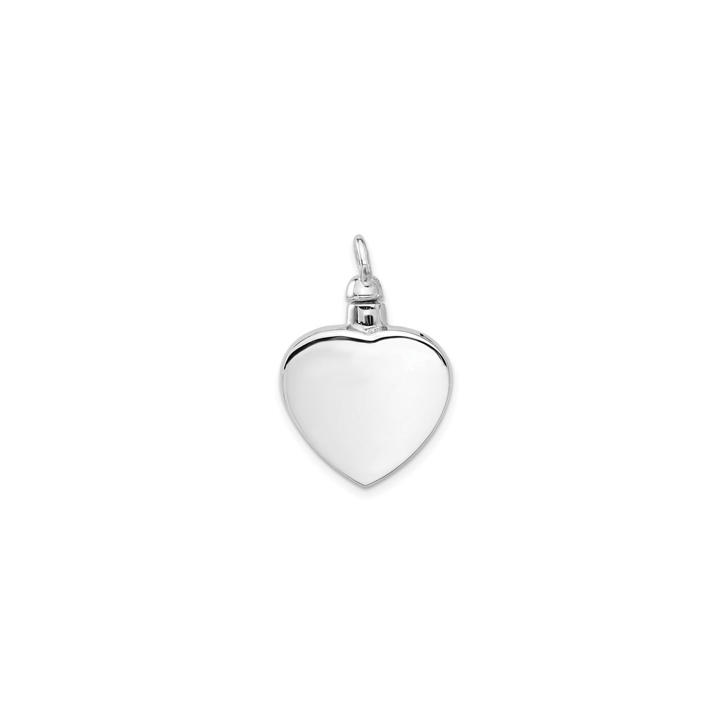 Sterling Silver Heart Paw Print Ash Holder Pendant Necklace with Chain
