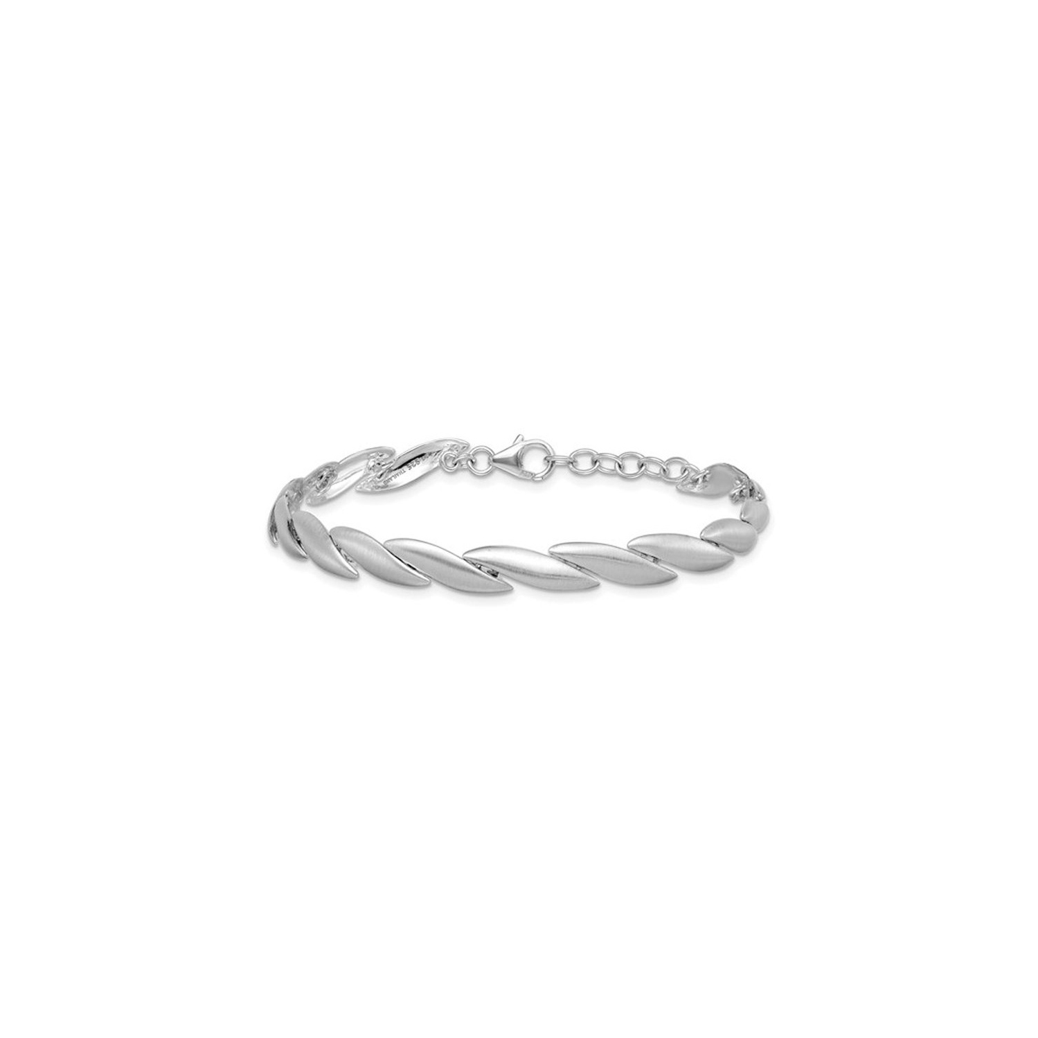 Bracelet à maille brossée en argent sterling, 7&nbsp;po