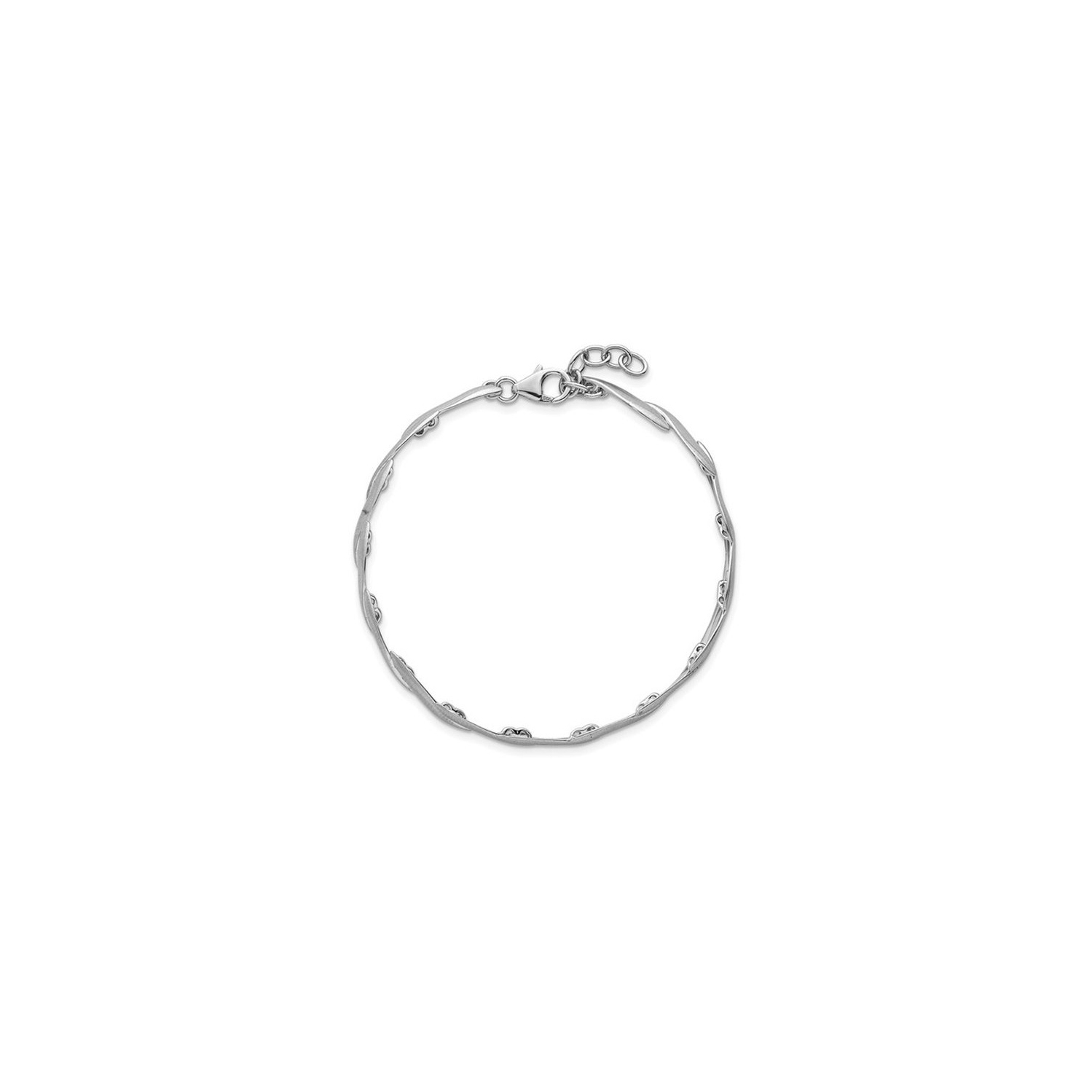 Bracelet à maille brossée en argent sterling, 7&nbsp;po