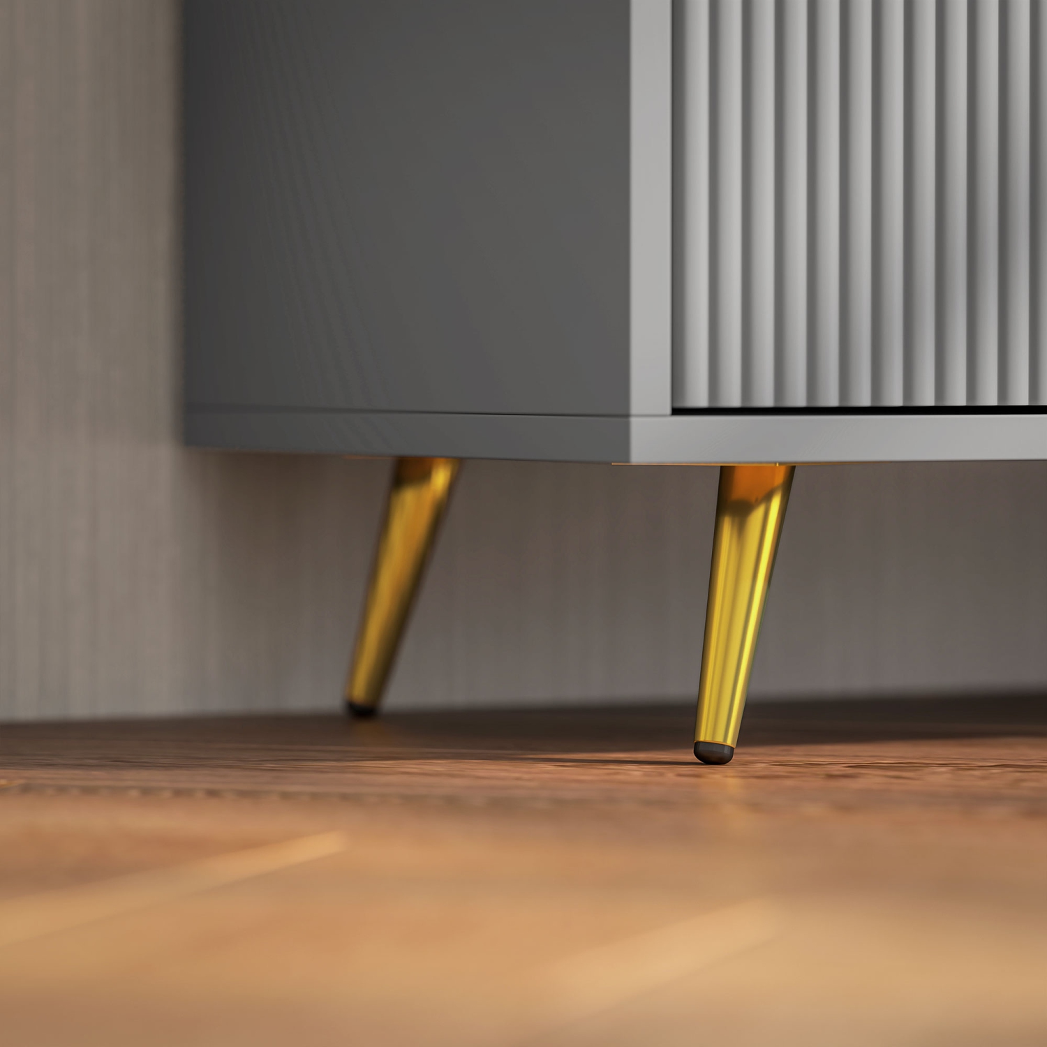 Meuble pour téléviseur de HOMCOM avec rangement pour téléviseur de 55 po, table moderne pour téléviseur avec 2 tablettes ouvertes et 2 armoires,