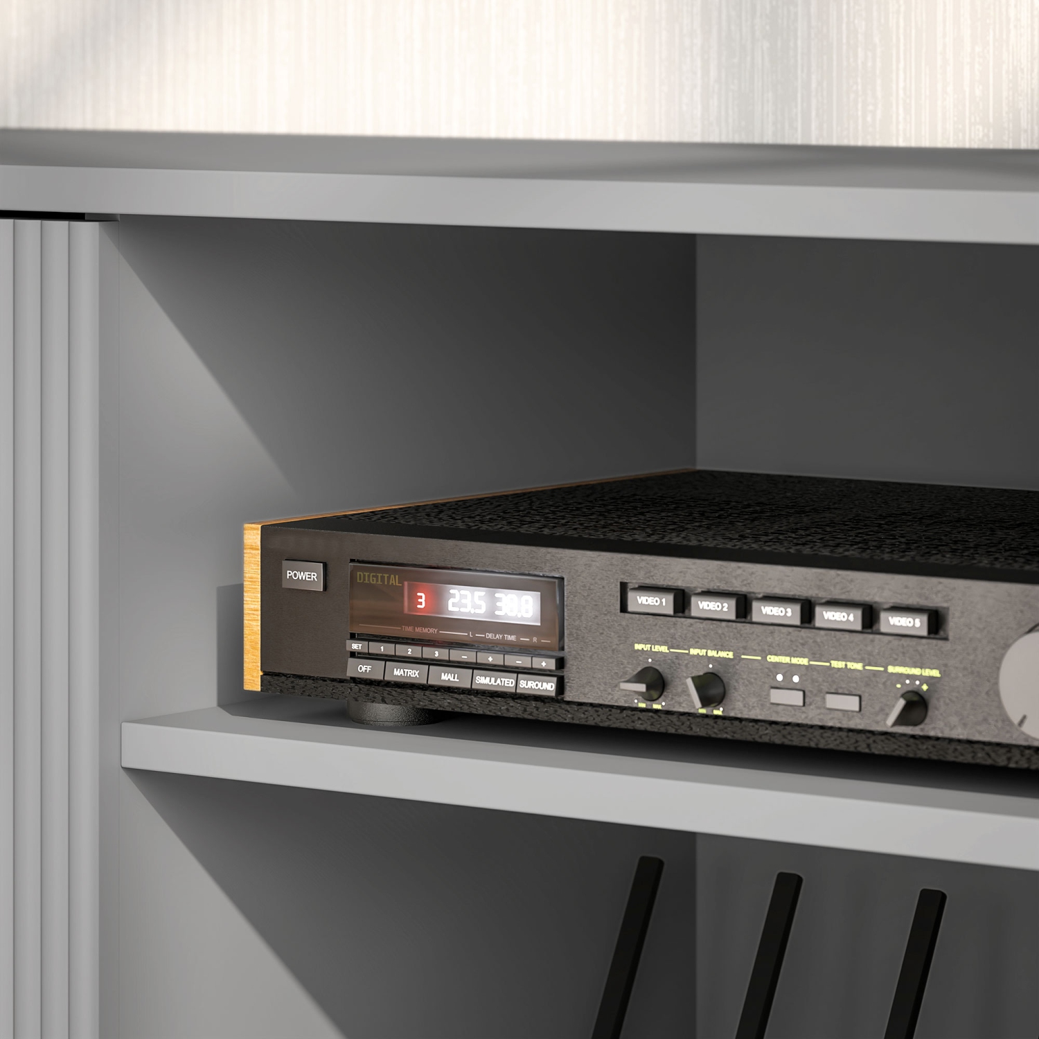 Meuble pour téléviseur de HOMCOM avec rangement pour téléviseur de 55 po, table moderne pour téléviseur avec 2 tablettes ouvertes et 2 armoires,