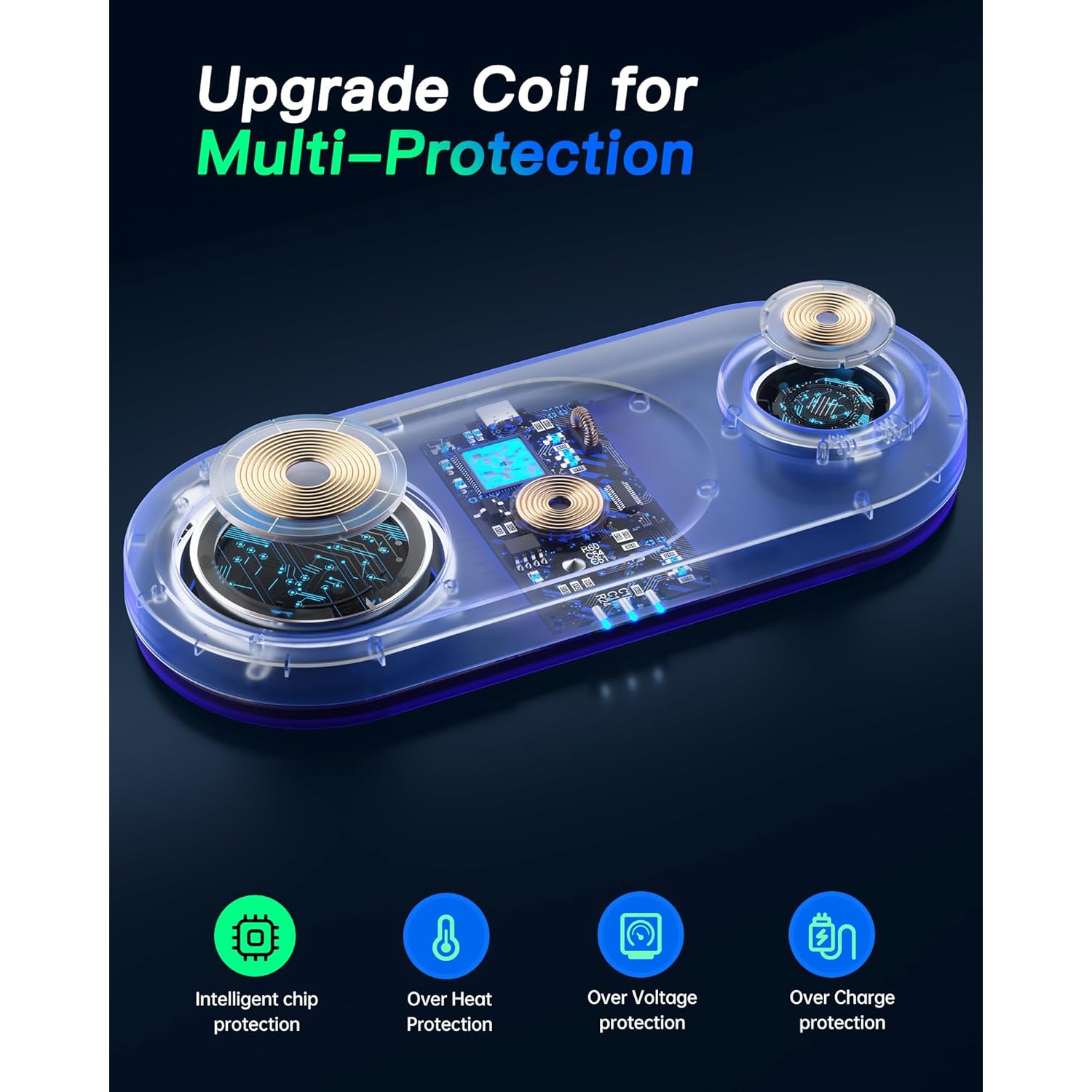 2024 chargeur sans fil 3-en-1 amélioré, station de recharge magnétique Nano pour iPhone