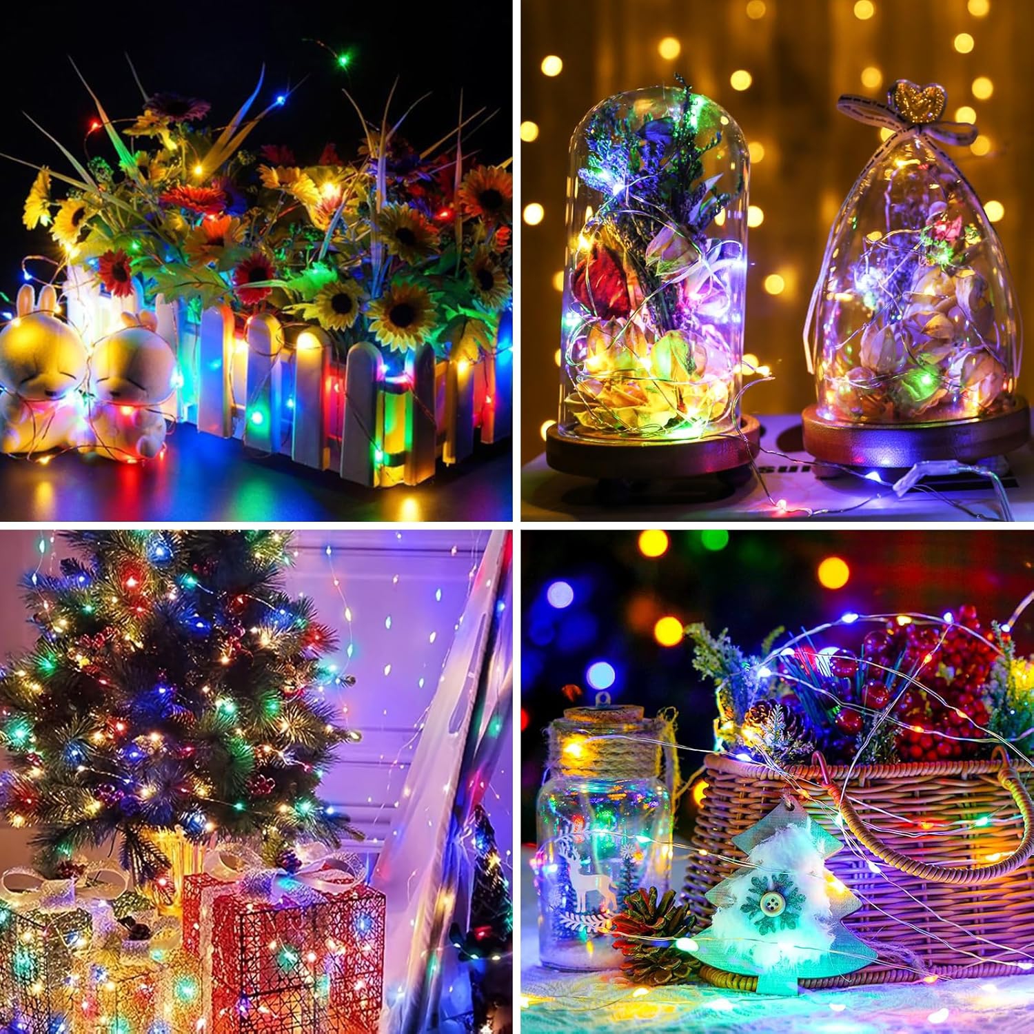 Fairy Lights Battery Powered, 7FT 20LED Twinkle Lights Waterproof, Silver Wire Mini String Lights Battery Operated Mason Jar Lights for Christmas
