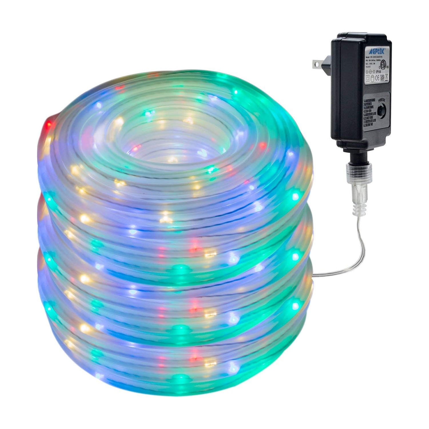 LED – Guirlande de lumières de 20 mètres/66 points, 200 DEL, ornements décoratifs étanches, petits cordons lumineux minces, plus 3 mètres/câble de