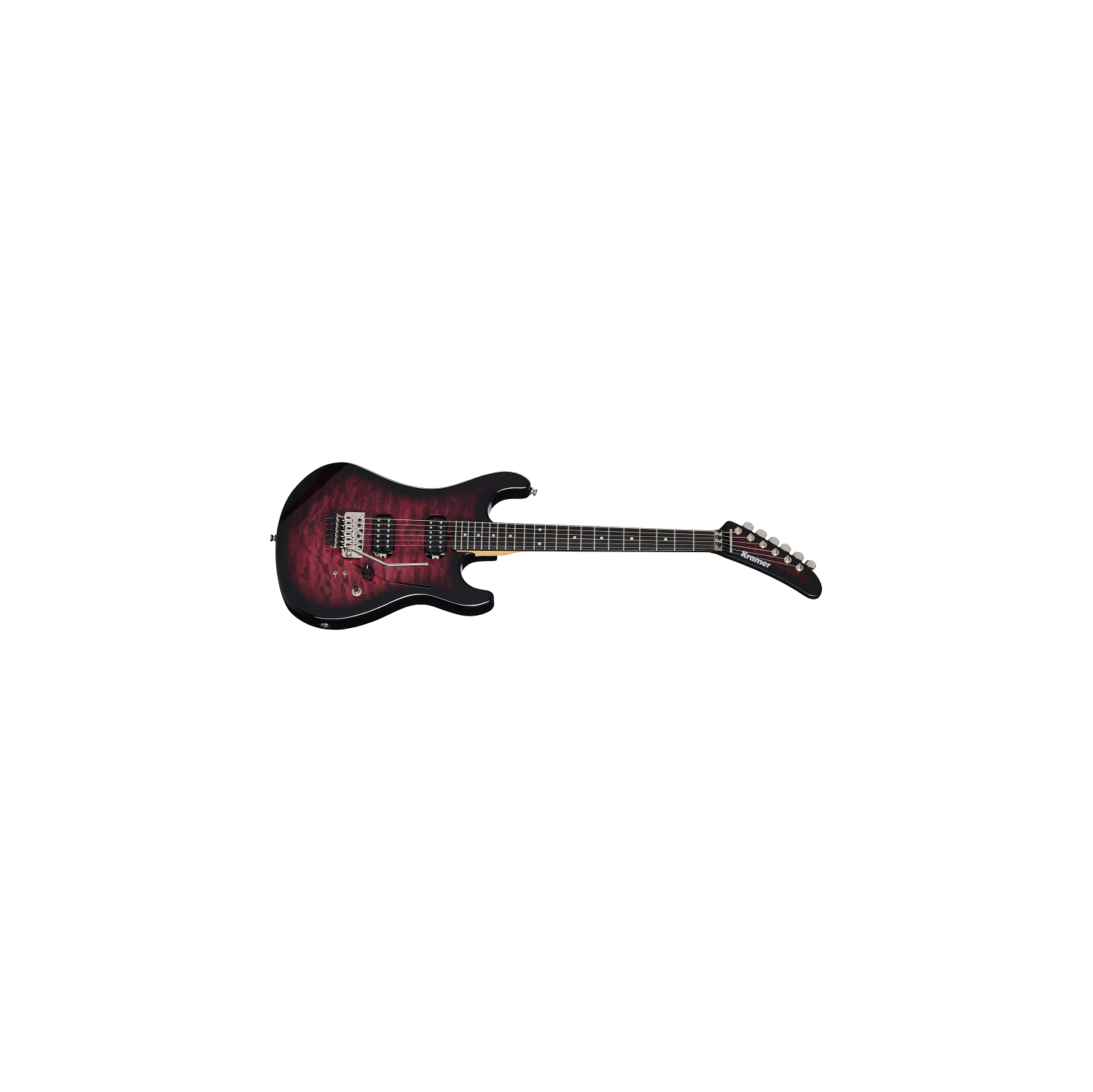 Kramer 84 HH Quilt Electric Guitar with Gigbag - Magenta Burst