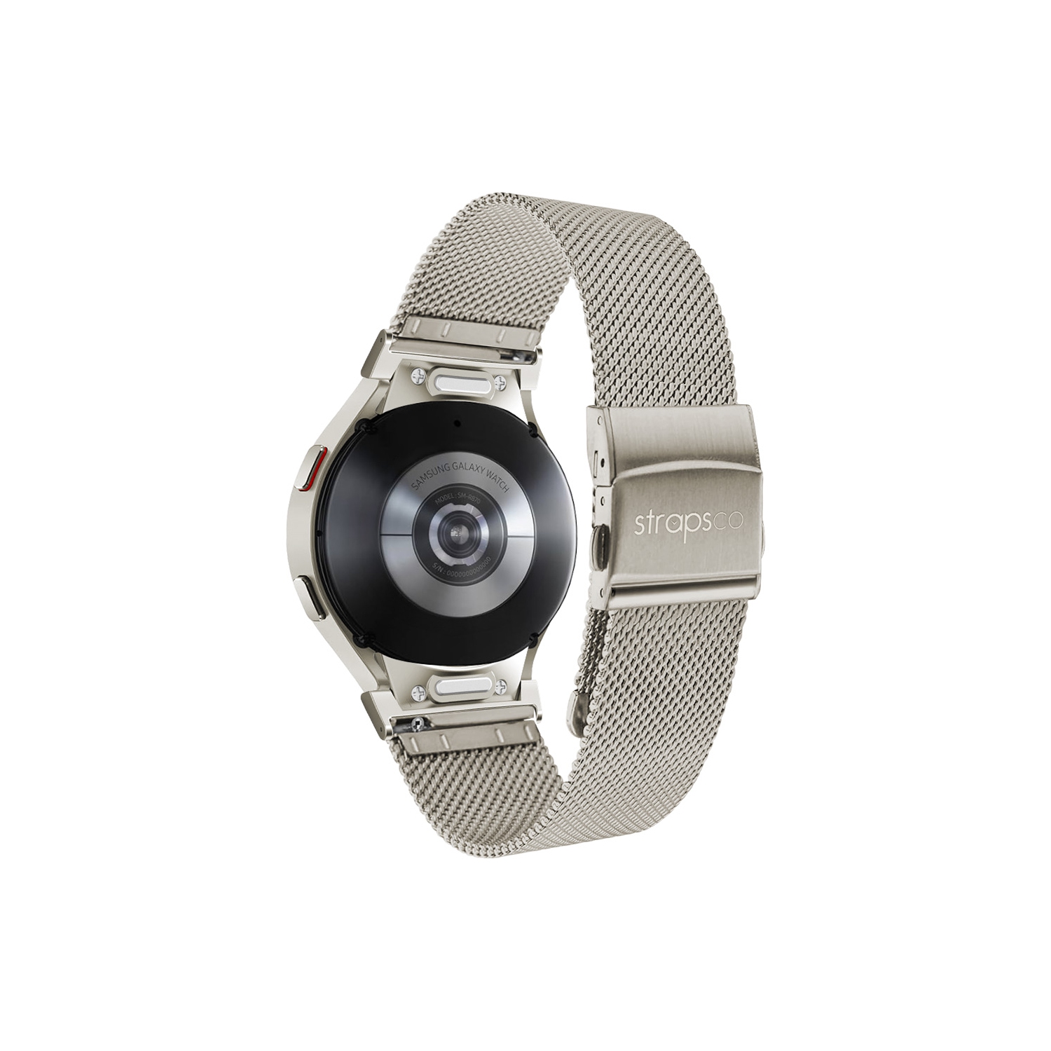 StrapsCo Pro Mesh Strap For Samsung Galaxy Watch 6 - Starlight - Short-Medium