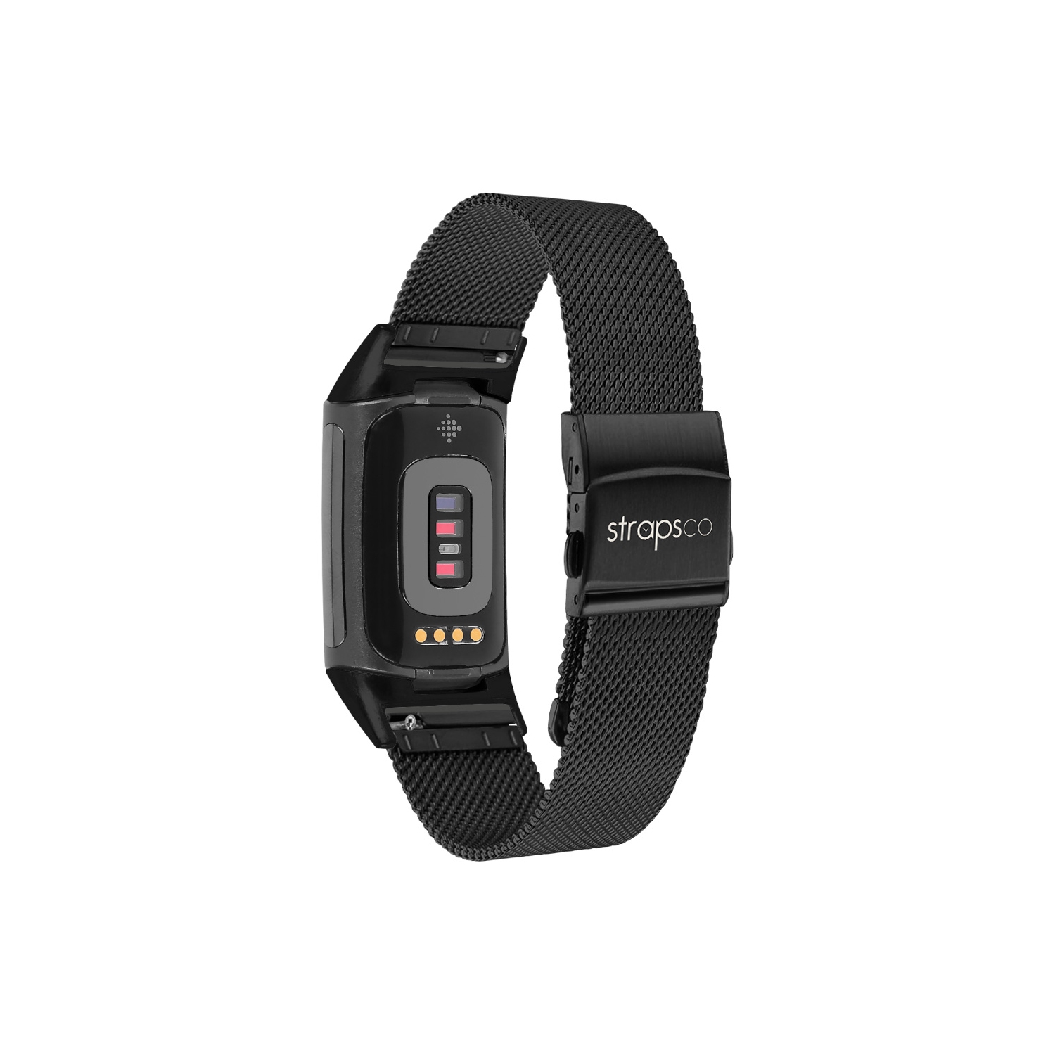 Bracelet en filet Pro de StrapsCo pour Charge 5 de Fitbit - Noir - Moyen-long