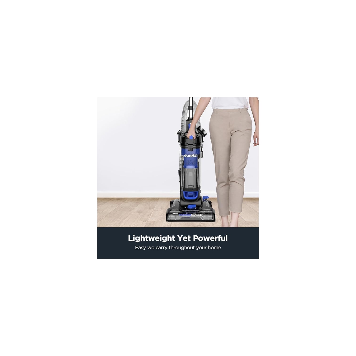 Aspirateur vertical puissant pour tapis, planchers durs et animaux domestiques, aspirateur vertical léger sans sac d'EUREKA