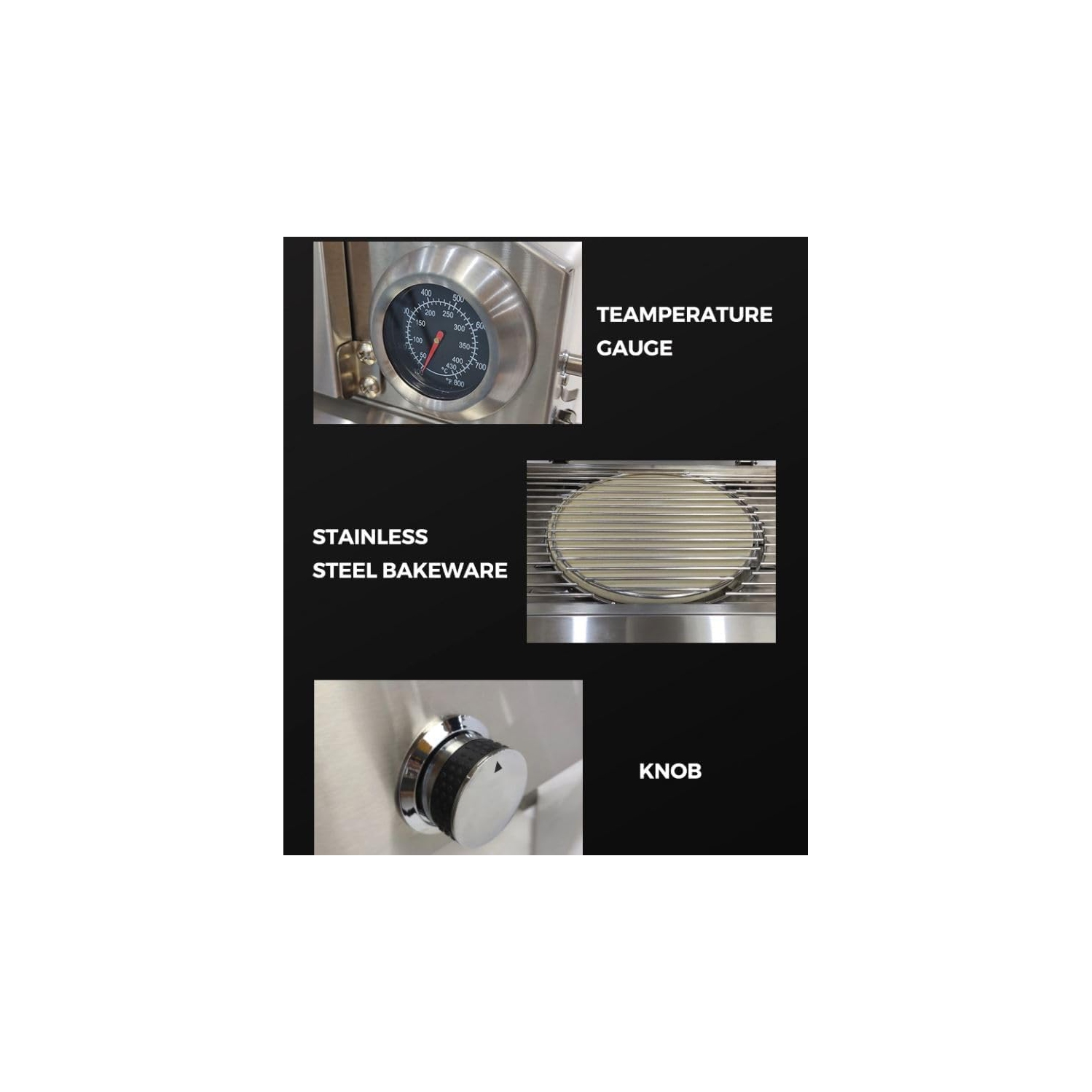 Four à pizza portatif au gaz de CROWN - Cuisson intérieure/extérieure 20&nbsp;000&nbsp;BTU - Four à pizza au propane avec gril intégré - Modèle léger