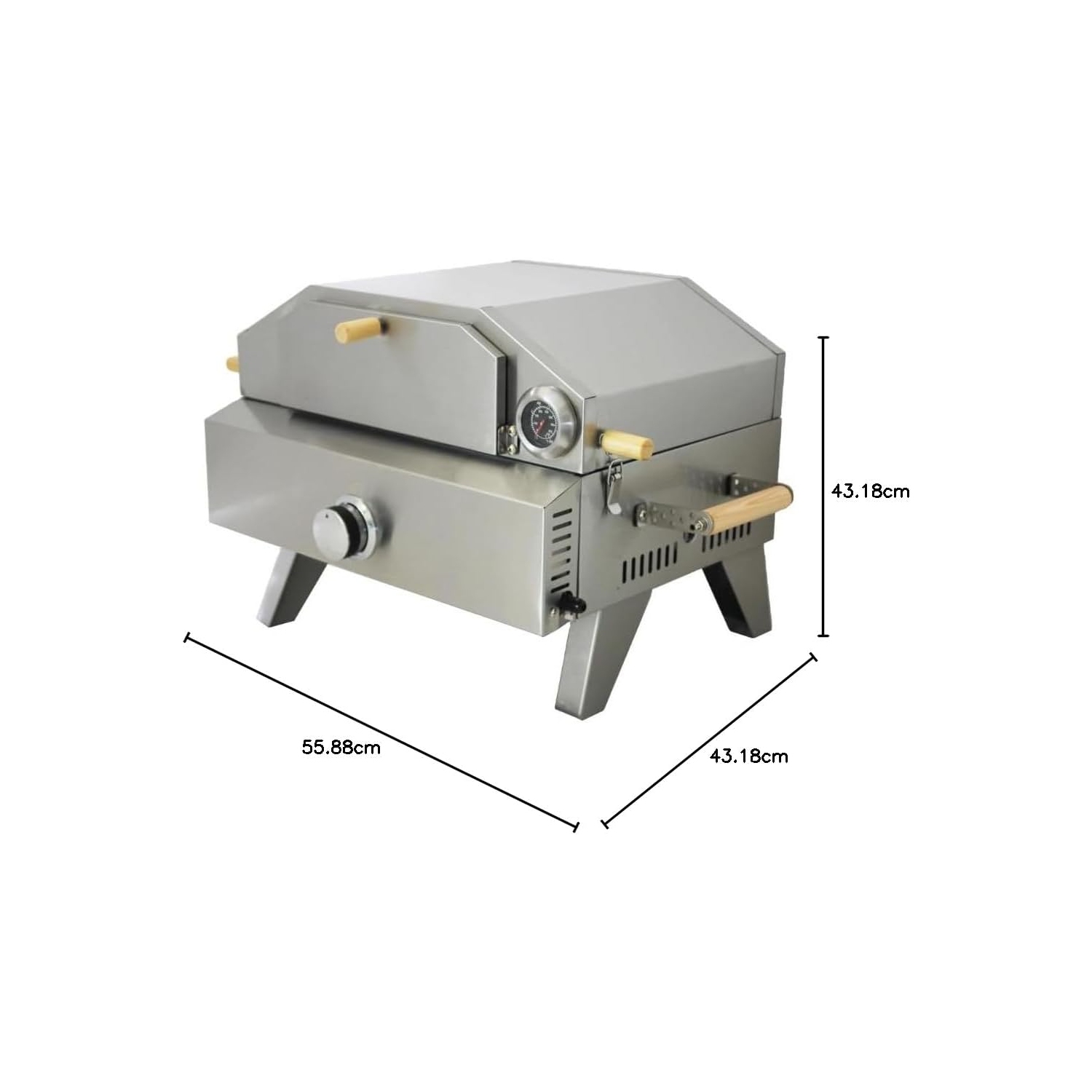 Four à pizza portatif au gaz de CROWN - Cuisson intérieure/extérieure 20&nbsp;000&nbsp;BTU - Four à pizza au propane avec gril intégré - Modèle léger
