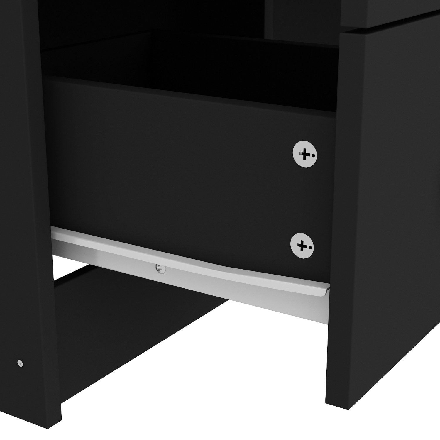 Homsee Vanity Desk Set with Large Lighted Mirror, 5 Drawers, Storage Shelves & Cushioned Stool for Bedroom, Black