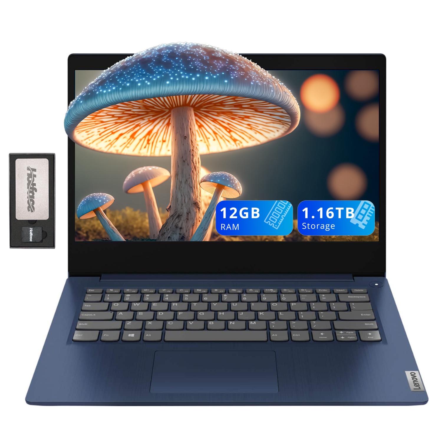 Lenovo IdeaPad 3 14" Full HD Laptop, AMD Ryzen 3 3250U, 12GB DDR4 RAM, 1.16TB Storage(1TB HDD+160GB Docking Station Set), AMD Radeon Graphics, 720p Camera, Windows 10, Abyss Blue