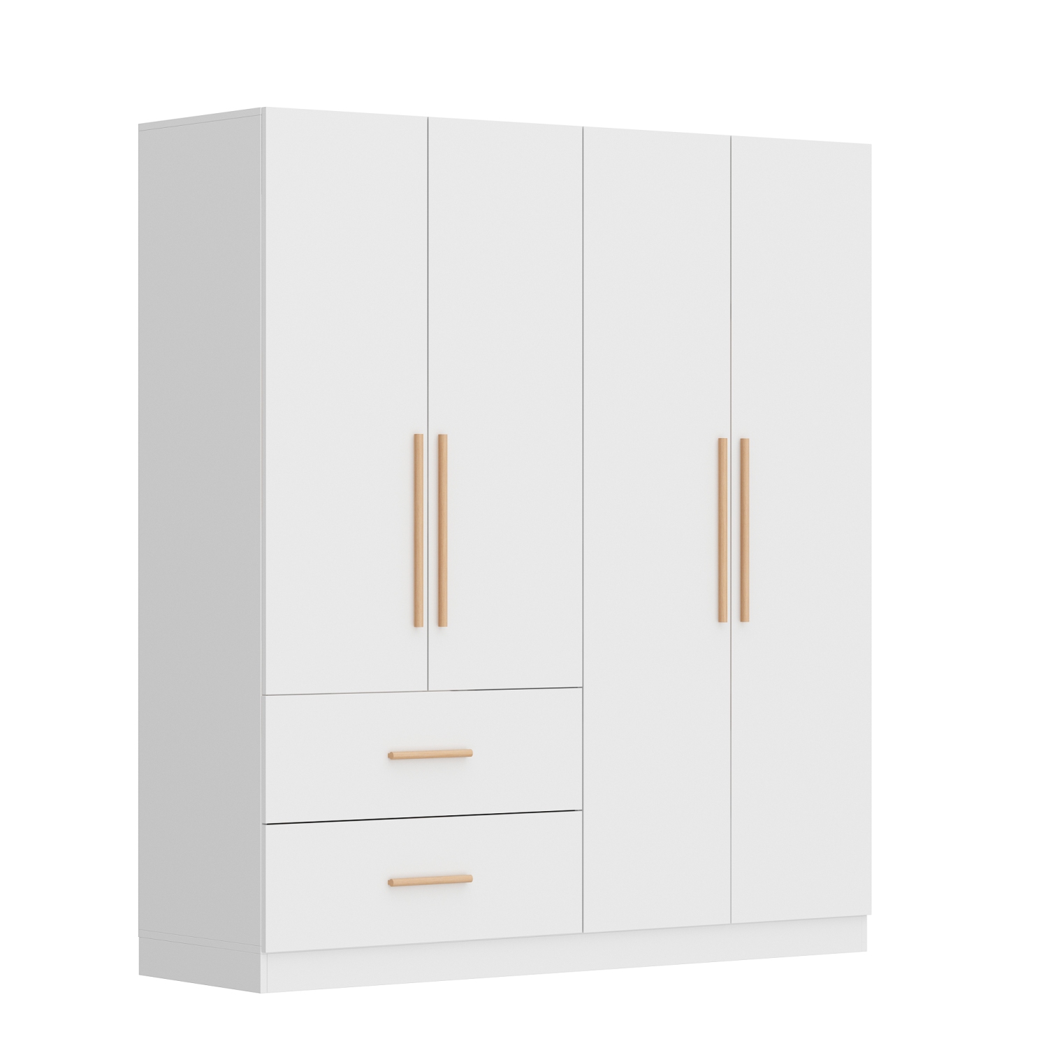 Armoire multifonctionnelle Homsee avec tringle à suspendre, tablettes réglables et deux tiroirs spacieux pour rangement dans la chambre à coucher,