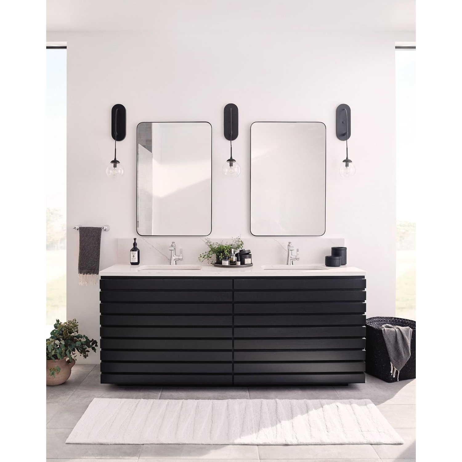 Robinet de salle de bain Moen Flara à un trou, poignée, avec drain, chrome