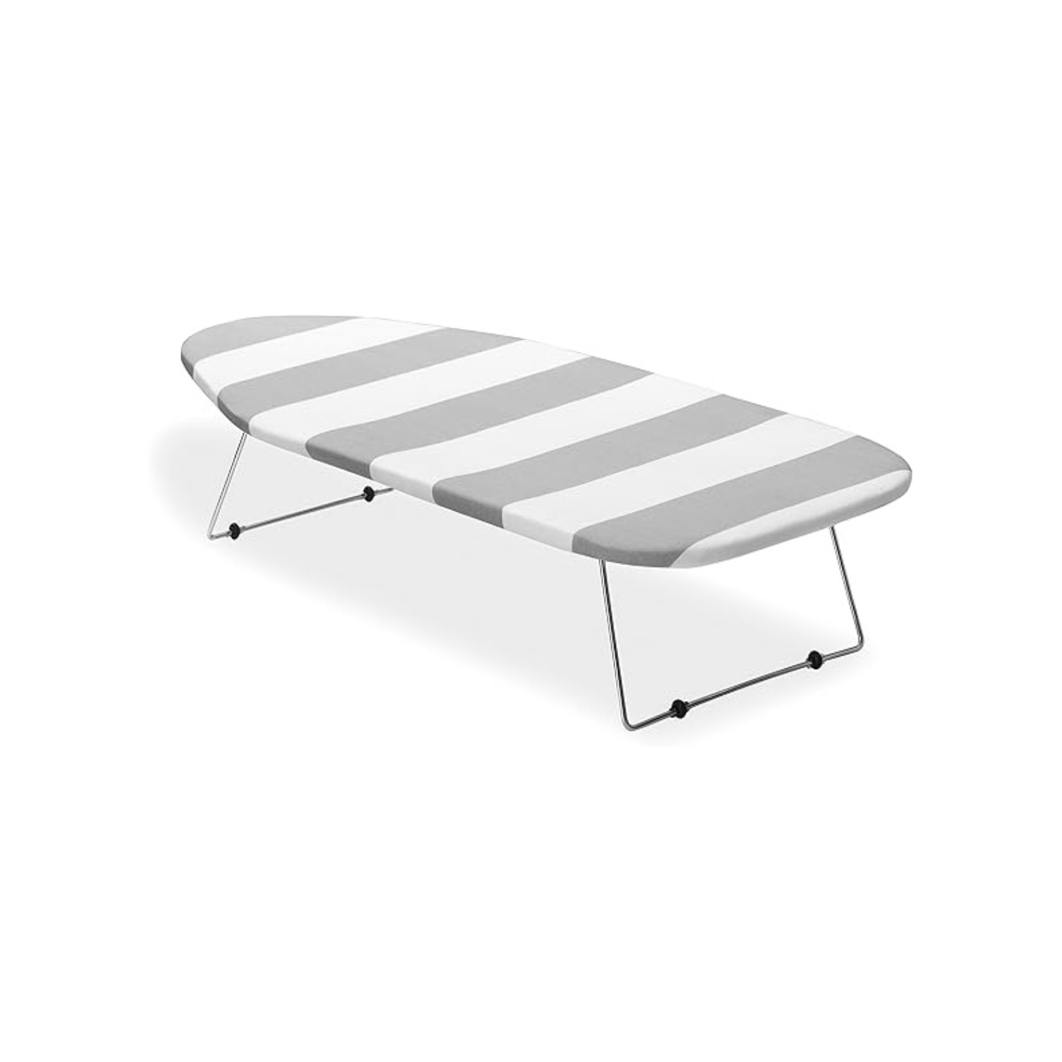 Tabletop Ironing Board, Grey/White Striped Cover