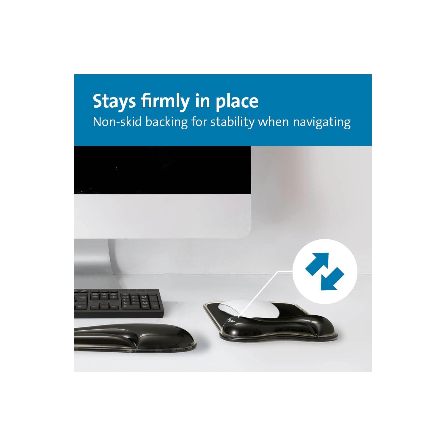 Kensington DuO Gel Wave Mouse Pad & Wrist Rest