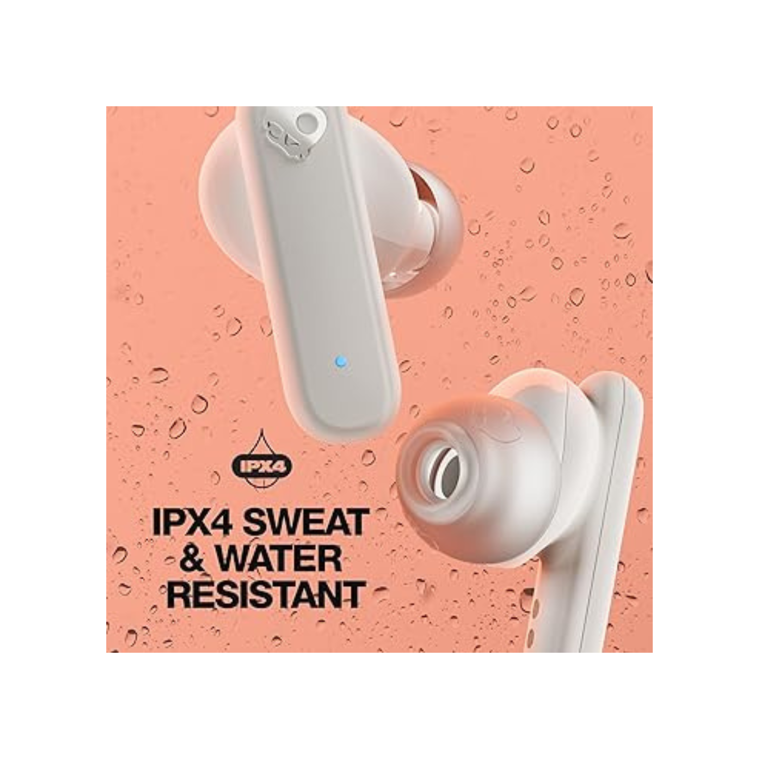 Smokin' Buds in-Ear Wireless Earbuds, 20 Hr Battery, 50% Renewable Plastics, Microphone, Works with iPhone Android and Bluetooth Devices - Bone