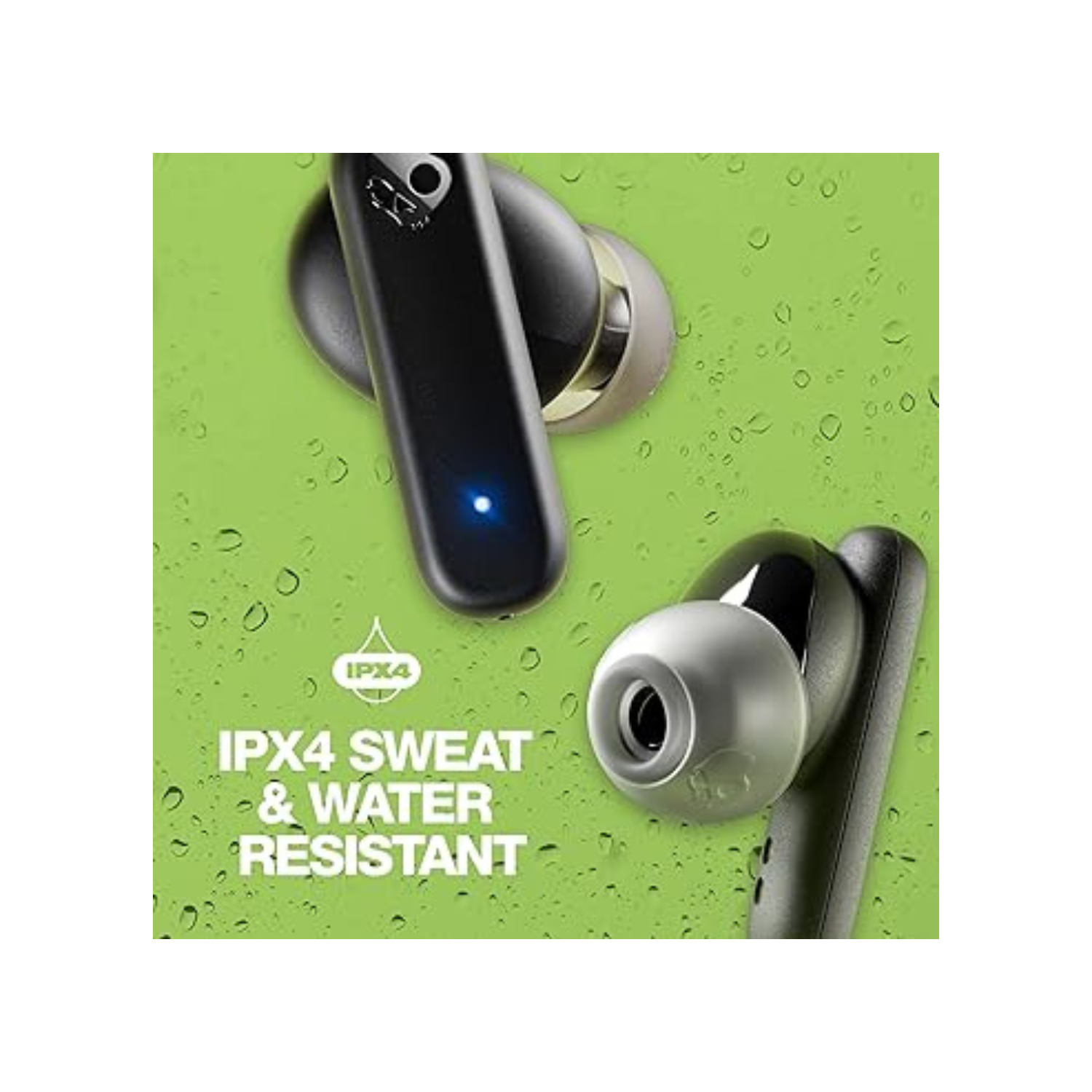 Smokin' Buds in-Ear Wireless Earbuds, 20 Hr Battery, 50% Renewable Plastics, Microphone, Works with iPhone Android and Bluetooth Devices - Bone