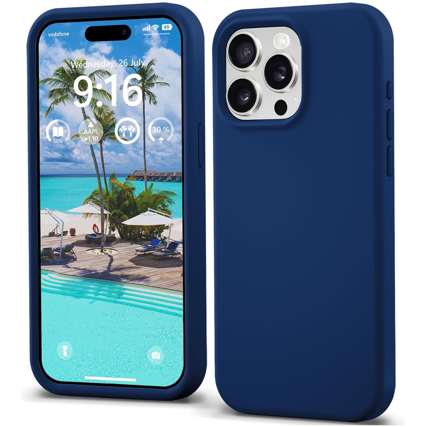 Liquid Silicone Slim Shockproof Protective Case for iPhone 15 PRO, Silky-Soft Touch Full-Body Protective Phone Case for iPhone 15 PRO