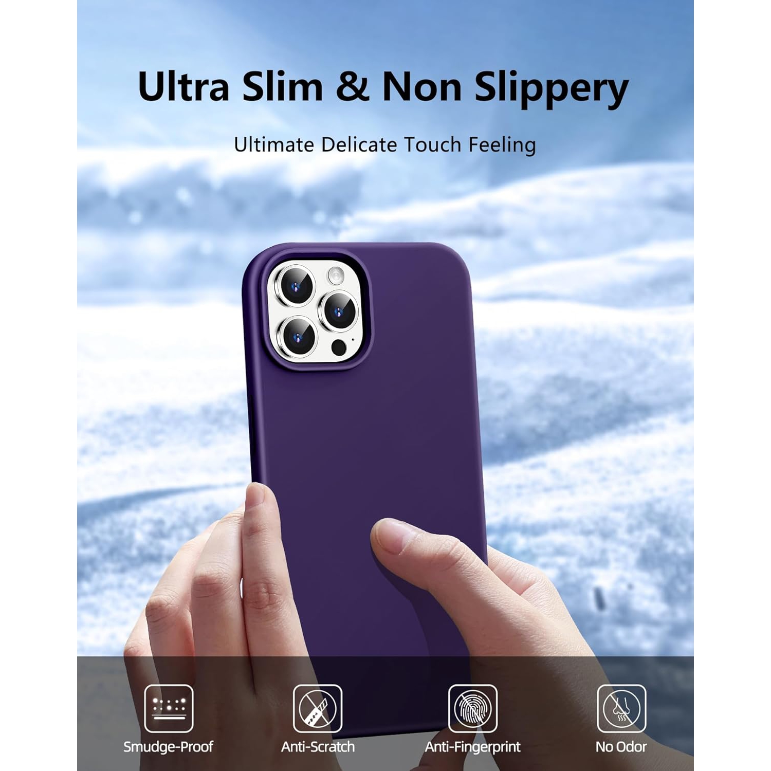 Liquid Silicone Slim Shockproof Protective Case for iPhone 15 PRO, Silky-Soft Touch Full-Body Protective Phone Case for iPhone 15 PRO