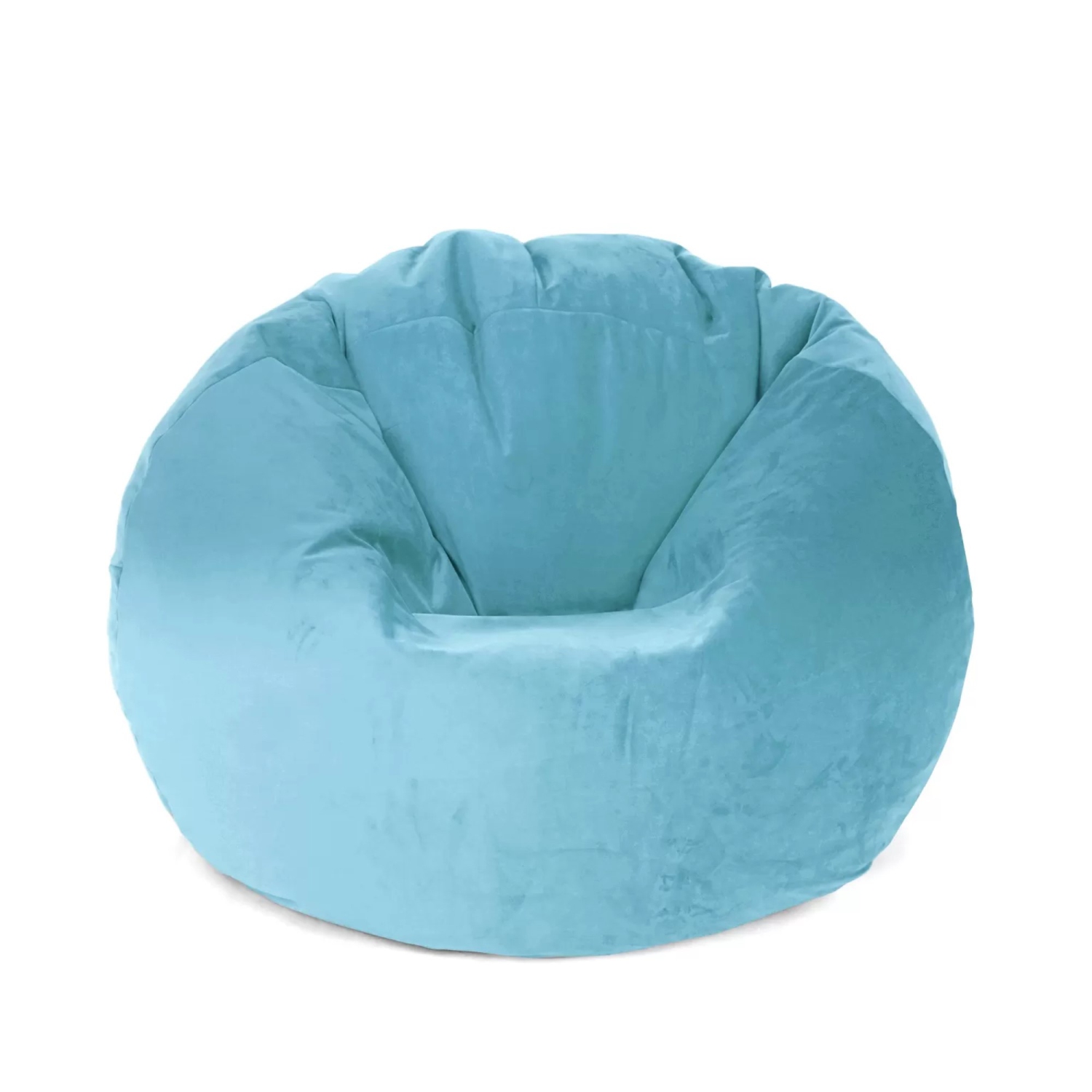 Extra Large Round Velvet Bean Bag Cover - 27.5" x 27.5" - Mint Blue