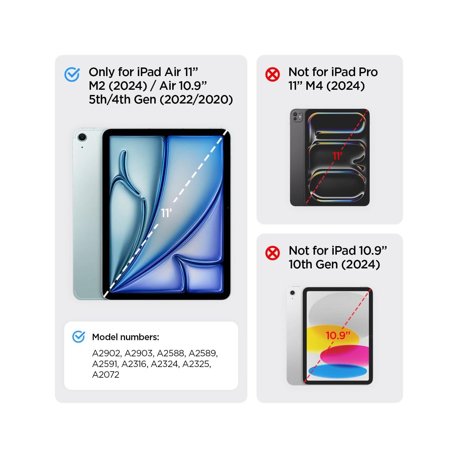 Spigen Rugged Armor Pro Designed for iPad Air 11 Inch Case, 10.9 Inch 5th/4th Generation Case (2022/2020) with Pencil Holder (ACS05417) - Black