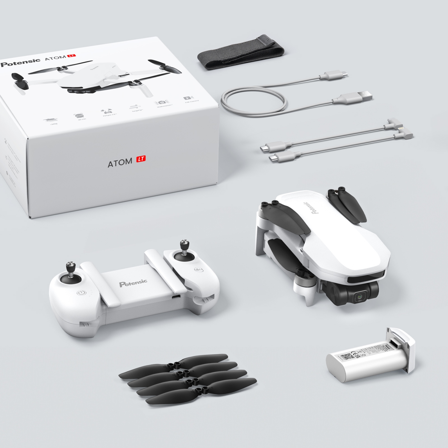 Drone Potensic ATOM SE 4K - Moins De 249g, 62 Min Autonomie | GPS, Transmission 4KM, Idéal Débutants