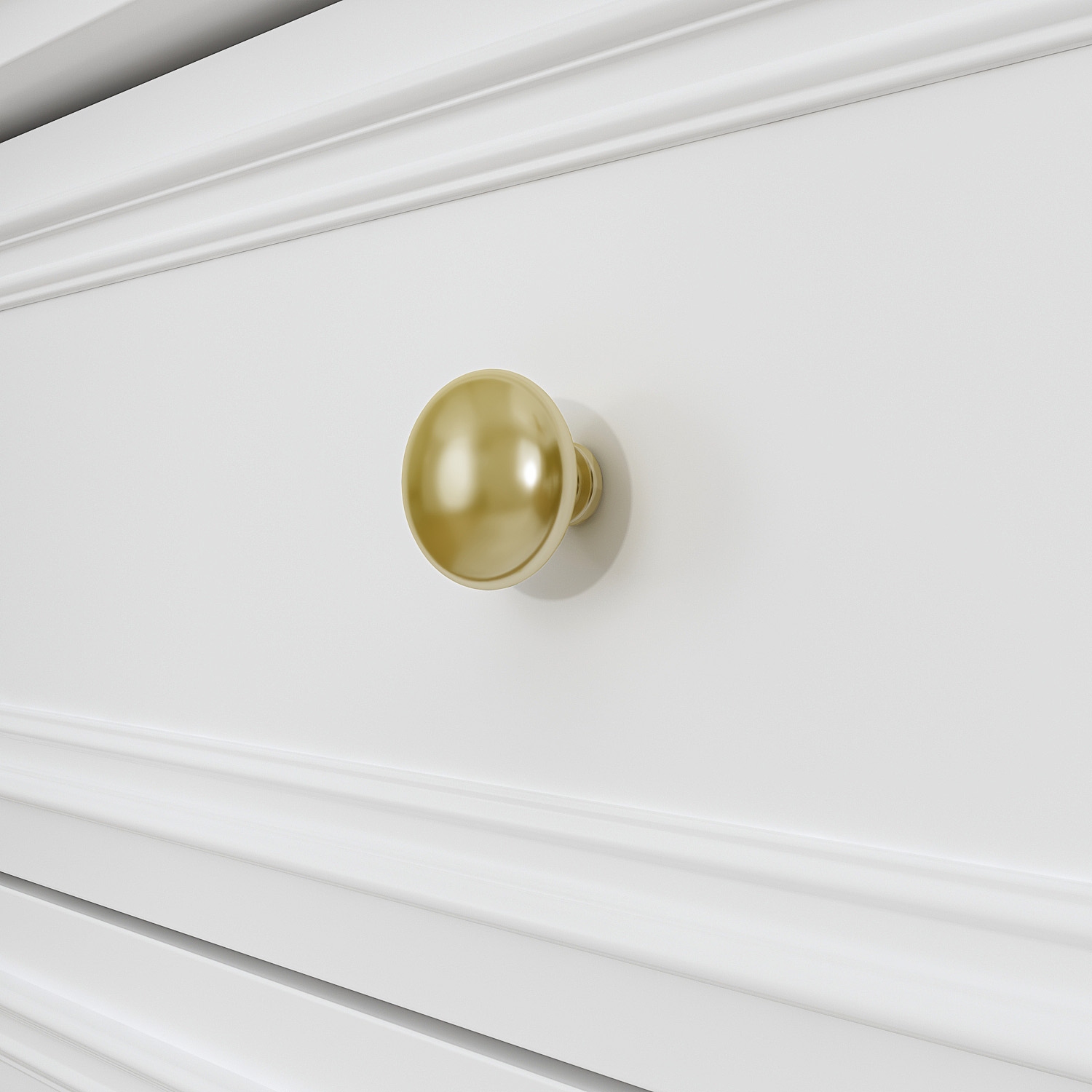 Homsee Luxurious 12-Drawer Dresser with Gold Knobs, Turned Legs, and Ample Storage Space, White