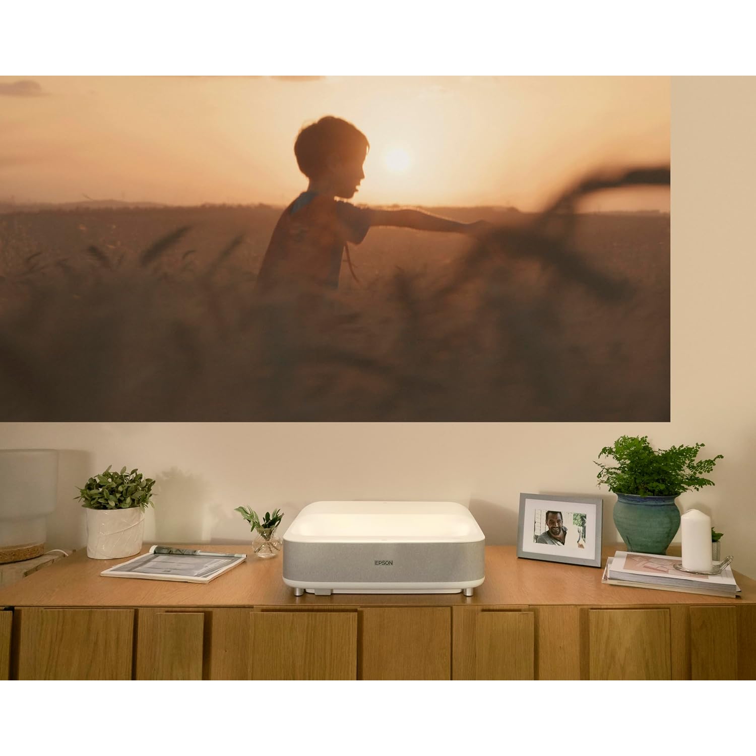 Epson EpiqVision Ultra LS300 Smart Streaming Laser White Projector with HDR and Android TV -Open Box