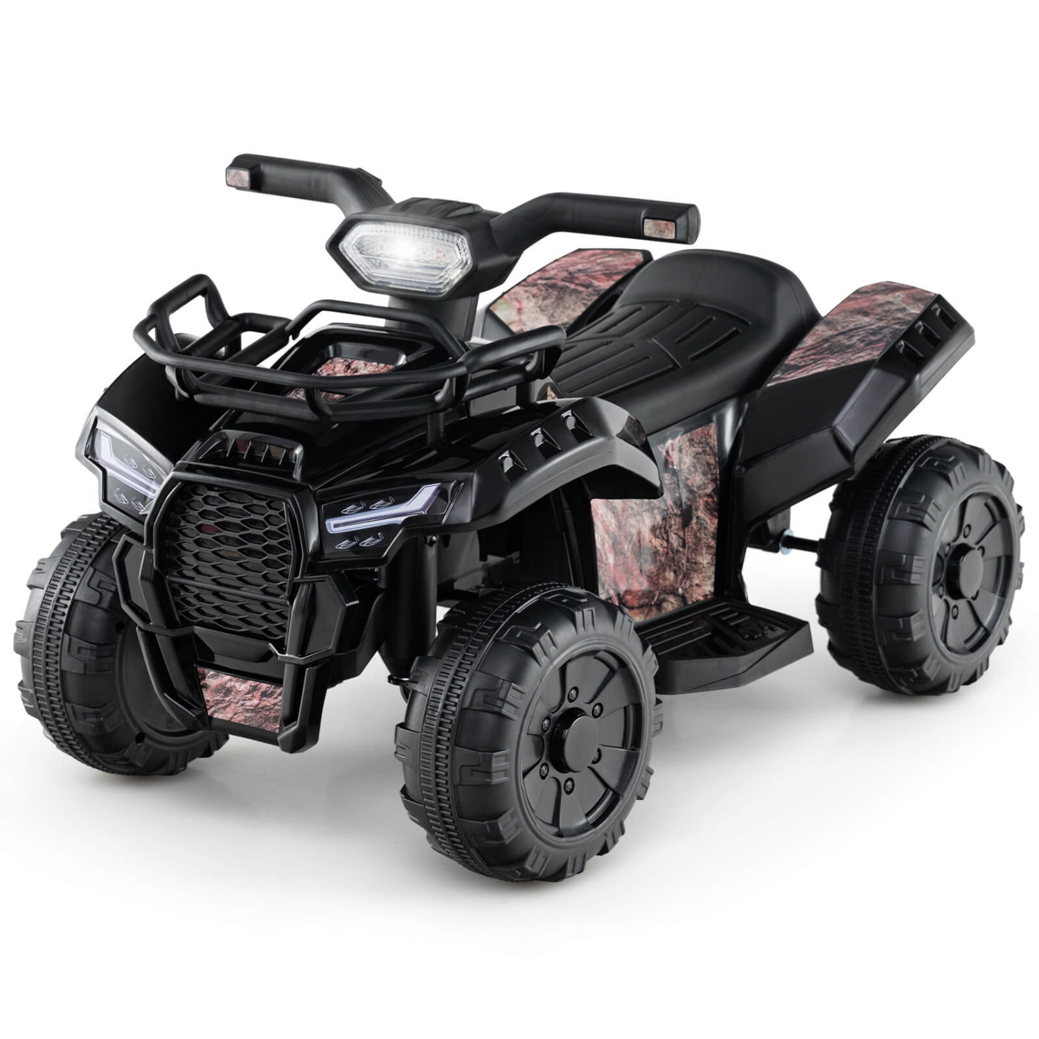 Costway 6V Kids ATV Quad Electric Ride On Car Toy Toddler w/LED Light&MP3