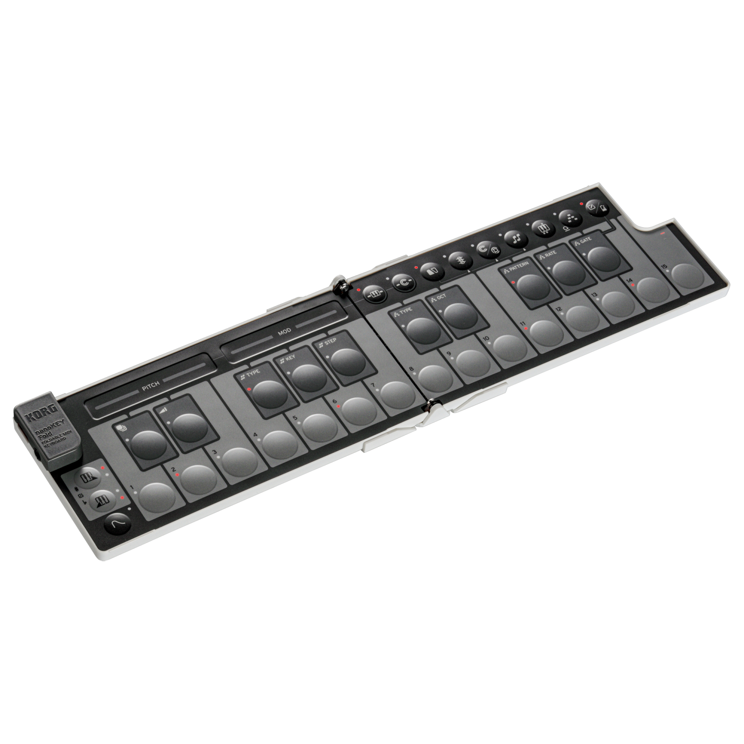 Clavier Midi pliable de poche nanoKEY de Korg - Blanc