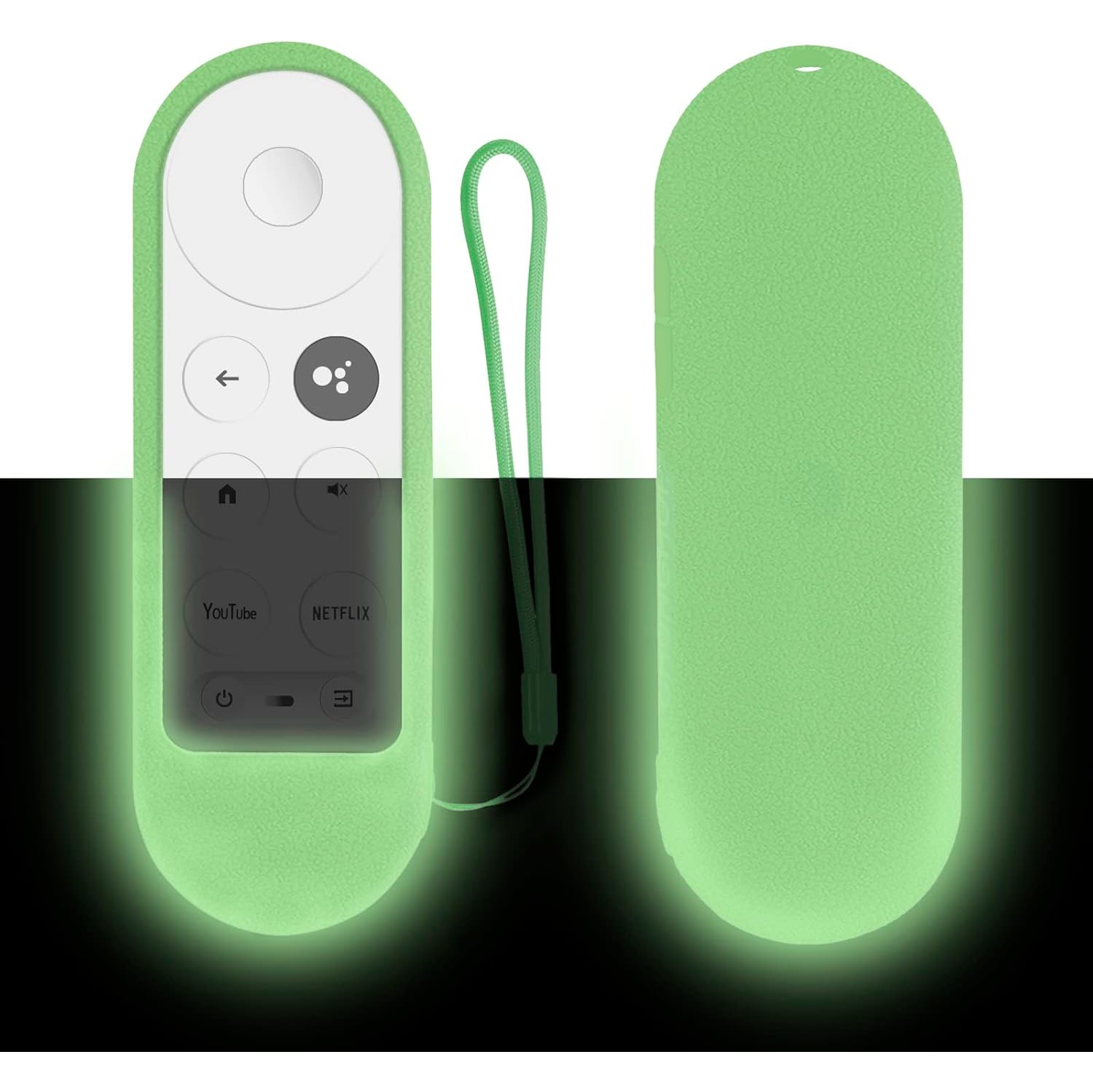 Voice Remote Control Replacement for 2020 Google TV 4K Snow, Fit for 2020 Google Chromecast 4K Snow G9N9N GA01920, with 2 Shortcut Buttons(Remote Only), Glow in Dark Green