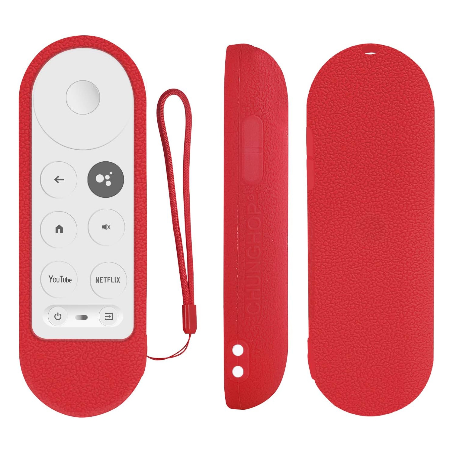 Voice Remote Control Replacement for 2020 Google TV 4K Snow, Fit for 2020 Google Chromecast 4K Snow G9N9N GA01920, with 2 Shortcut Buttons(Remote Only), Red