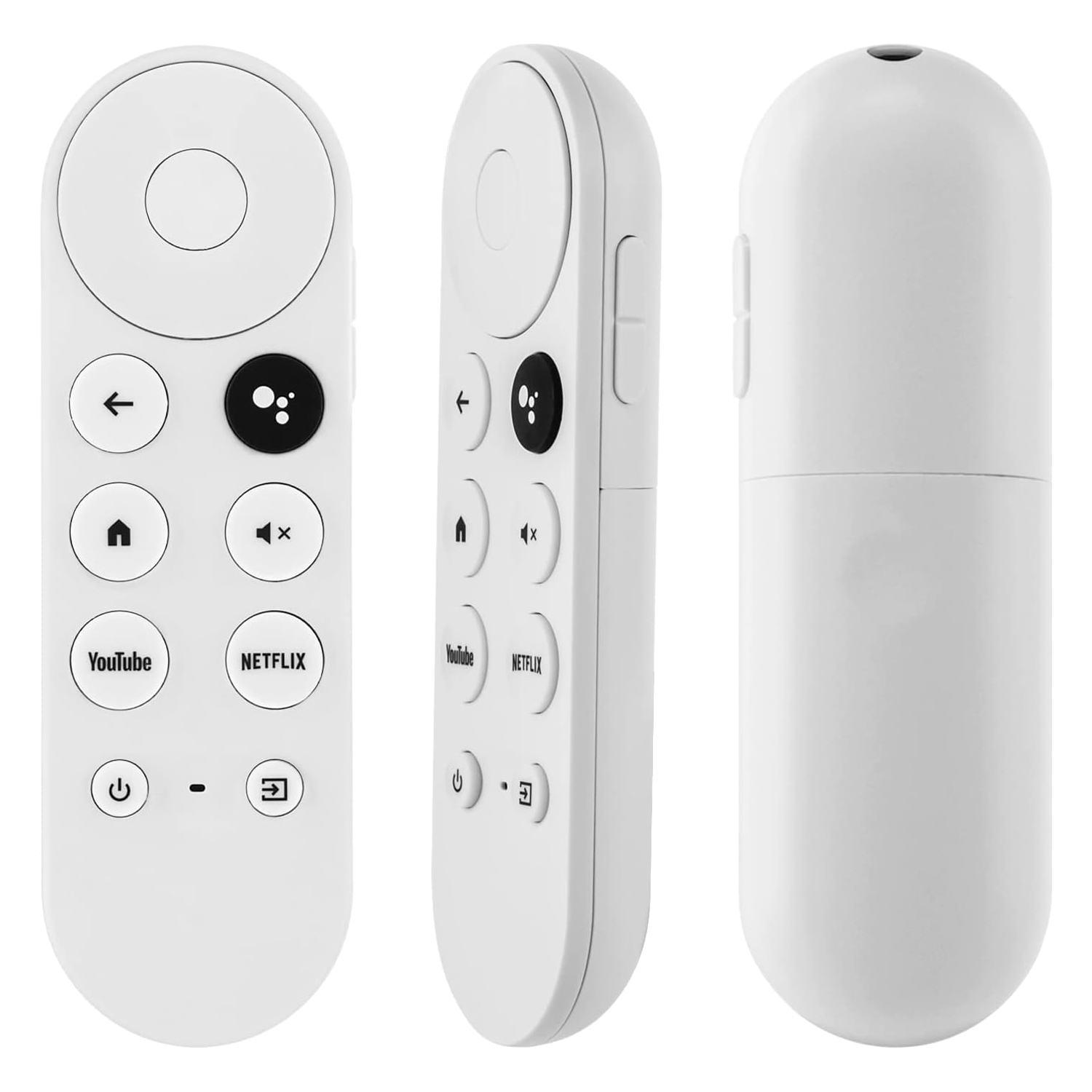 Voice Remote Control Replacement for 2020 Google TV 4K Snow, Fit for 2020 Google Chromecast 4K Snow G9N9N GA01920, with 2 Shortcut Buttons(Remote Only), Remote Control Only