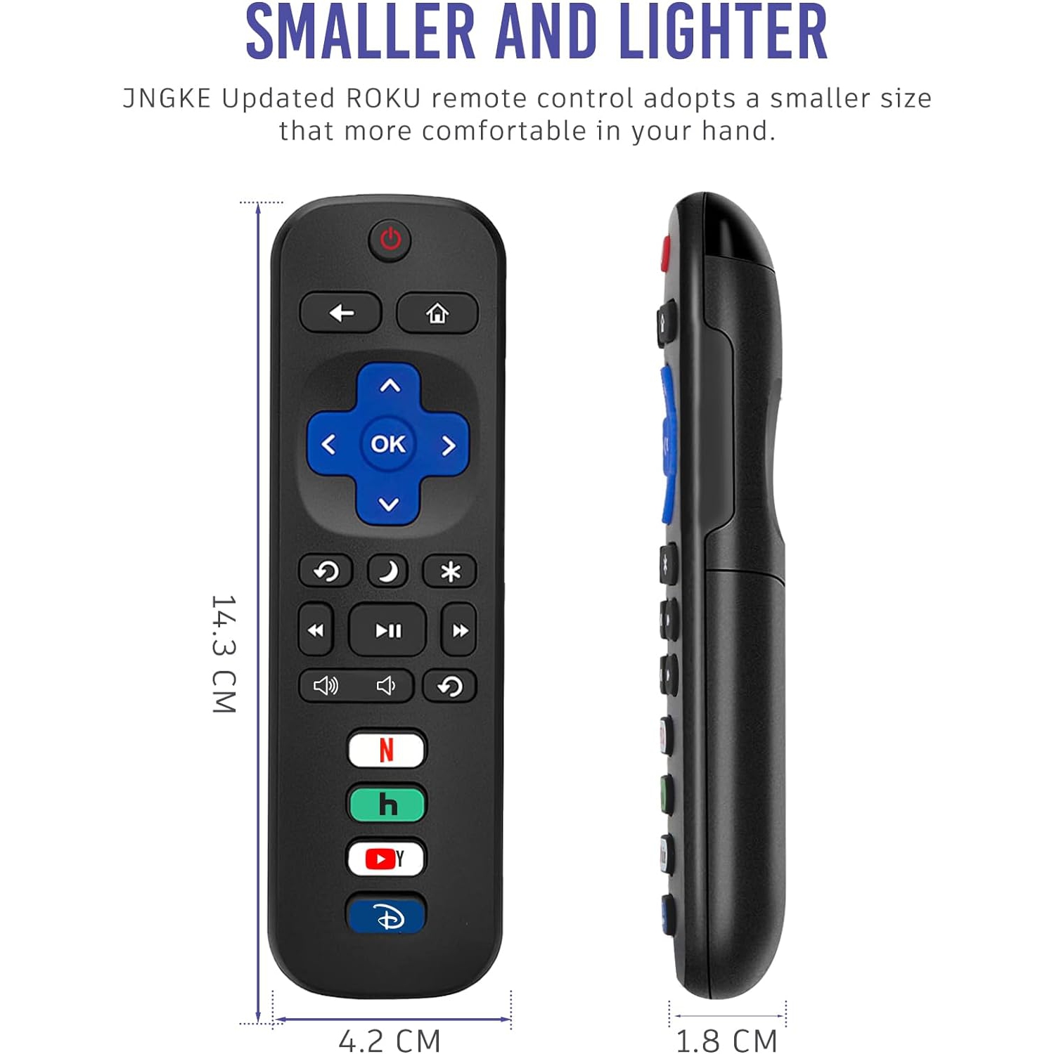 Replacement for Roku Remote,Universal Remote for All Roku TV, for TCL Roku/Hisense Roku/Onn Roku/RCA Roku/Sharp Roku ect, Not for Roku Stick & Box &
