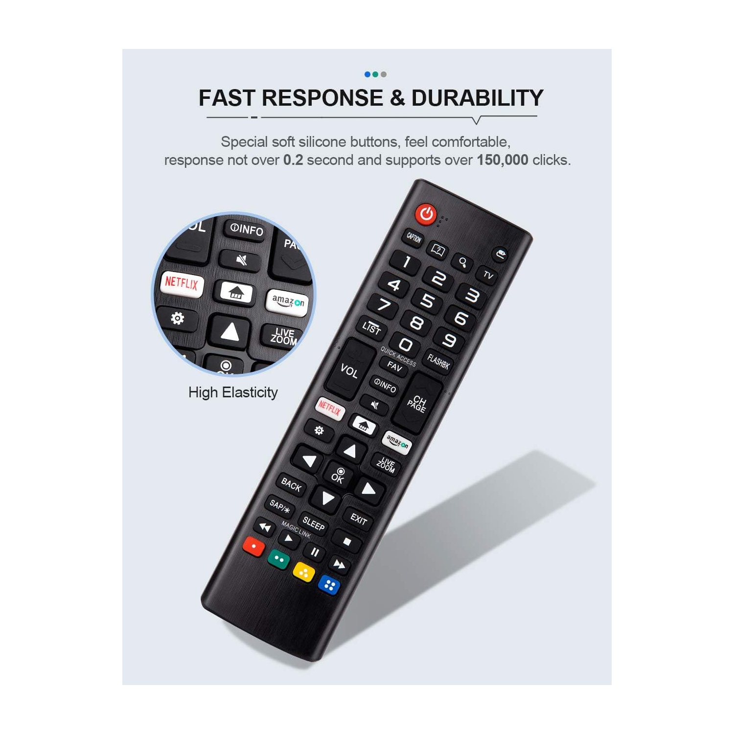 Télécommande universelle pour tous les téléviseurs intelligents de LG LCD Téléviseur HD plasma UHD OLED LED 4K webOS 3D, pour téléviseur de LG