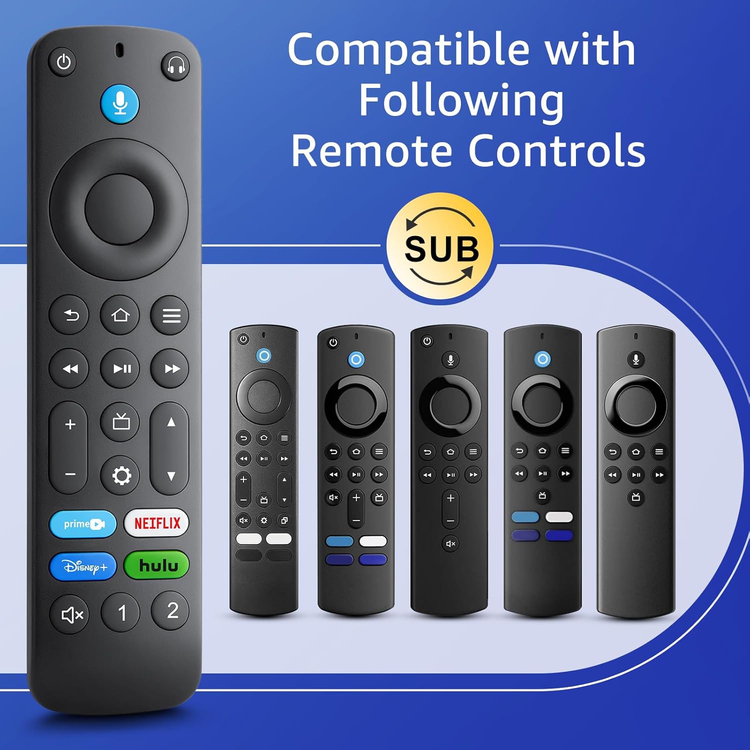 Remplacement – Télécommande vocale Compatible avec Fire TV Stick/TV Cube/Insignia/Toshiba/Pioneer Commandes de téléviseur intelligent Fire, G25Ls