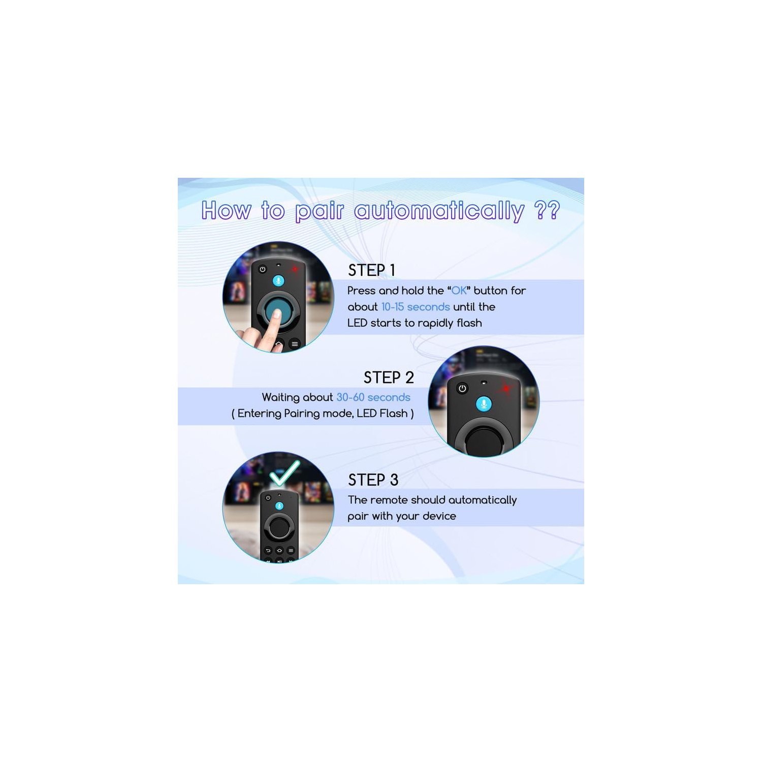 Télécommande de rechange pour TV Stick, TV Stick 4K Max, TV Stick Lite, TV Stick 4K, TV Cube, pour tous les téléviseurs intelligents Insignia/Pioneer