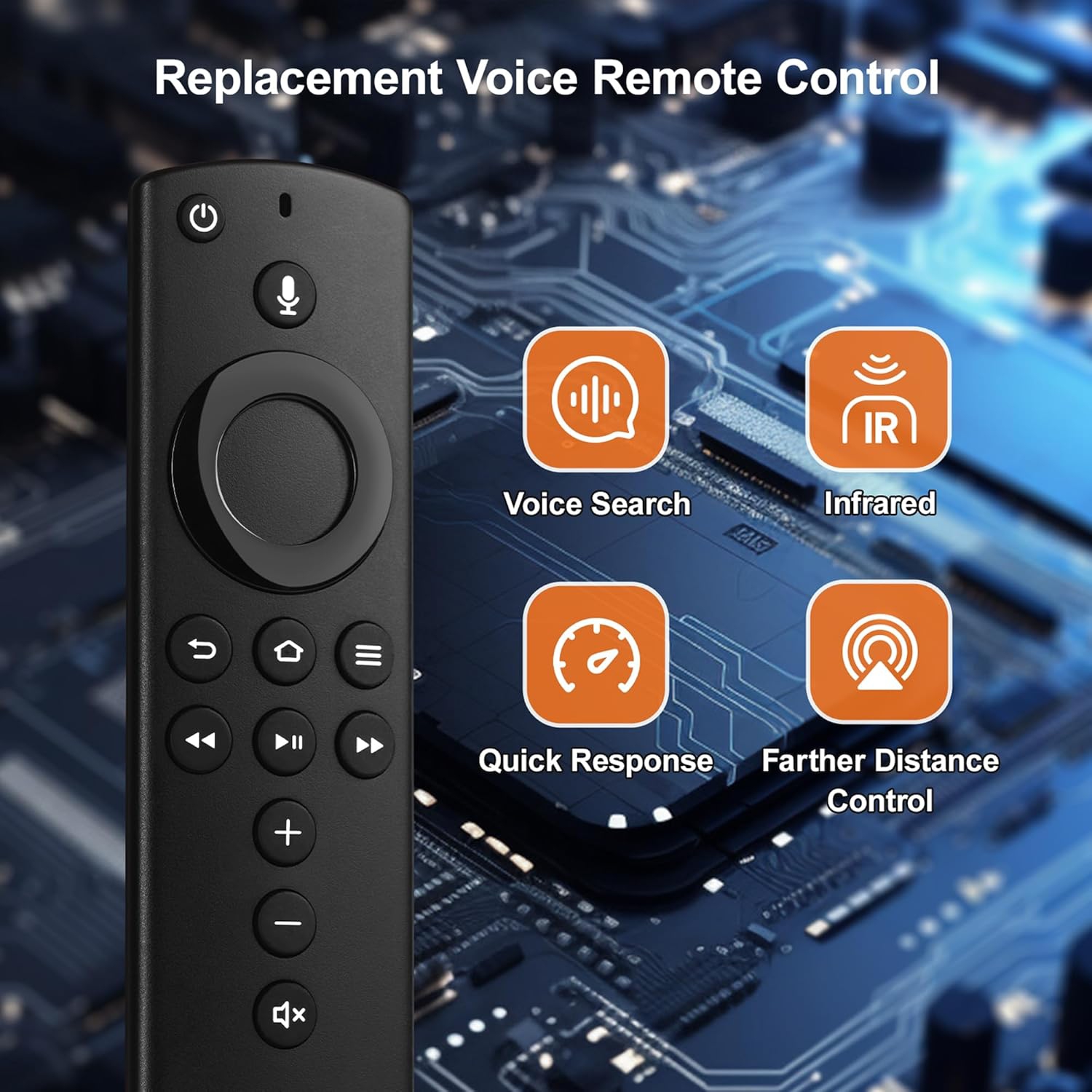 3rd GEN Replacement Voice Remote Control Fit for Smart TVs Stick Lite, Smart TVs Stick 4K, Smart TVs Stick(2nd Gen&3rd Gen), Smart TV Cube, 2ndGen