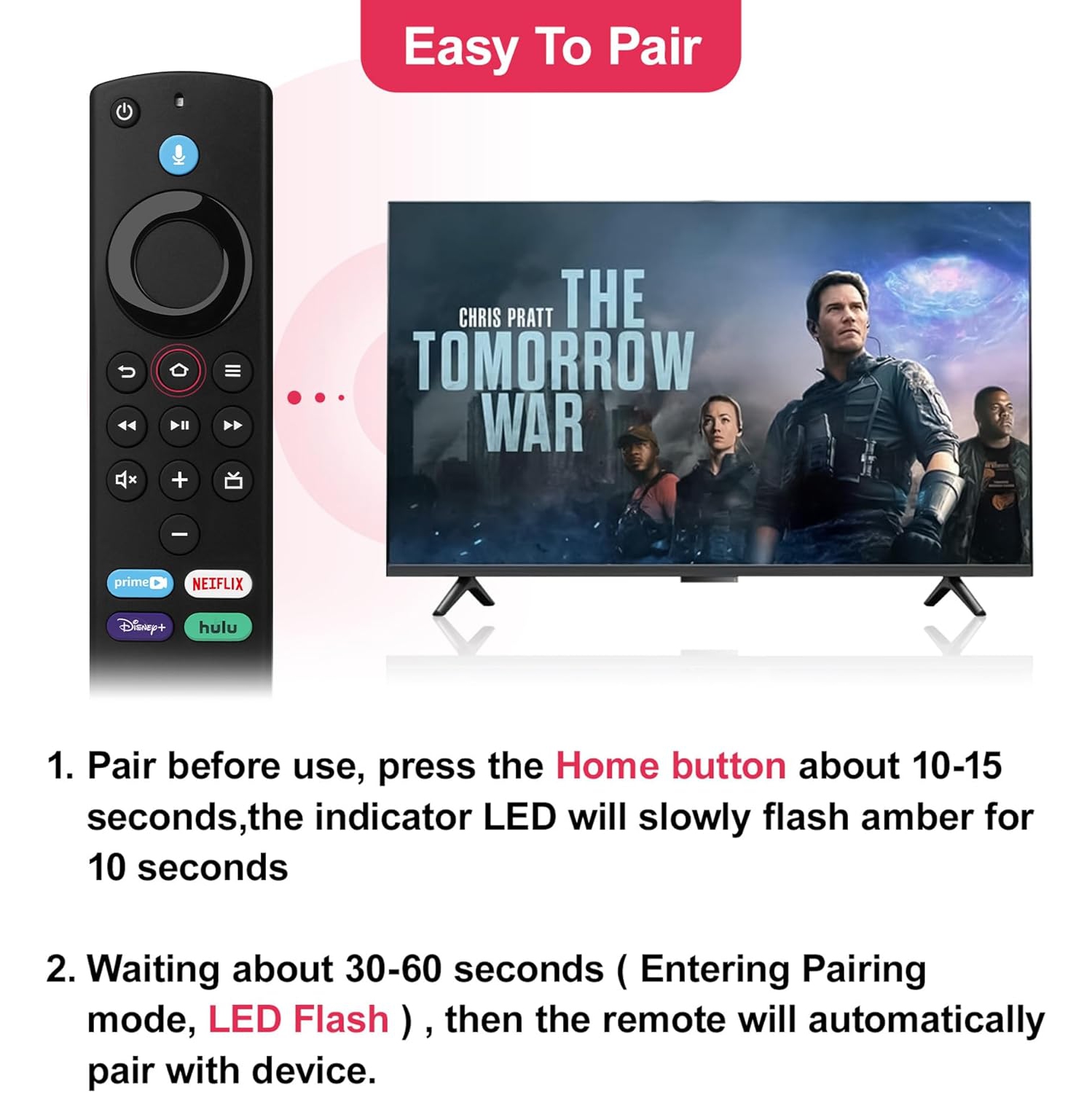 3rd GEN Replacement Voice Remote Control Fit for Smart TVs Stick Lite, Smart TVs Stick 4K, Smart TVs Stick(2nd Gen&3rd Gen), Smart TV Cube, 3rdGen