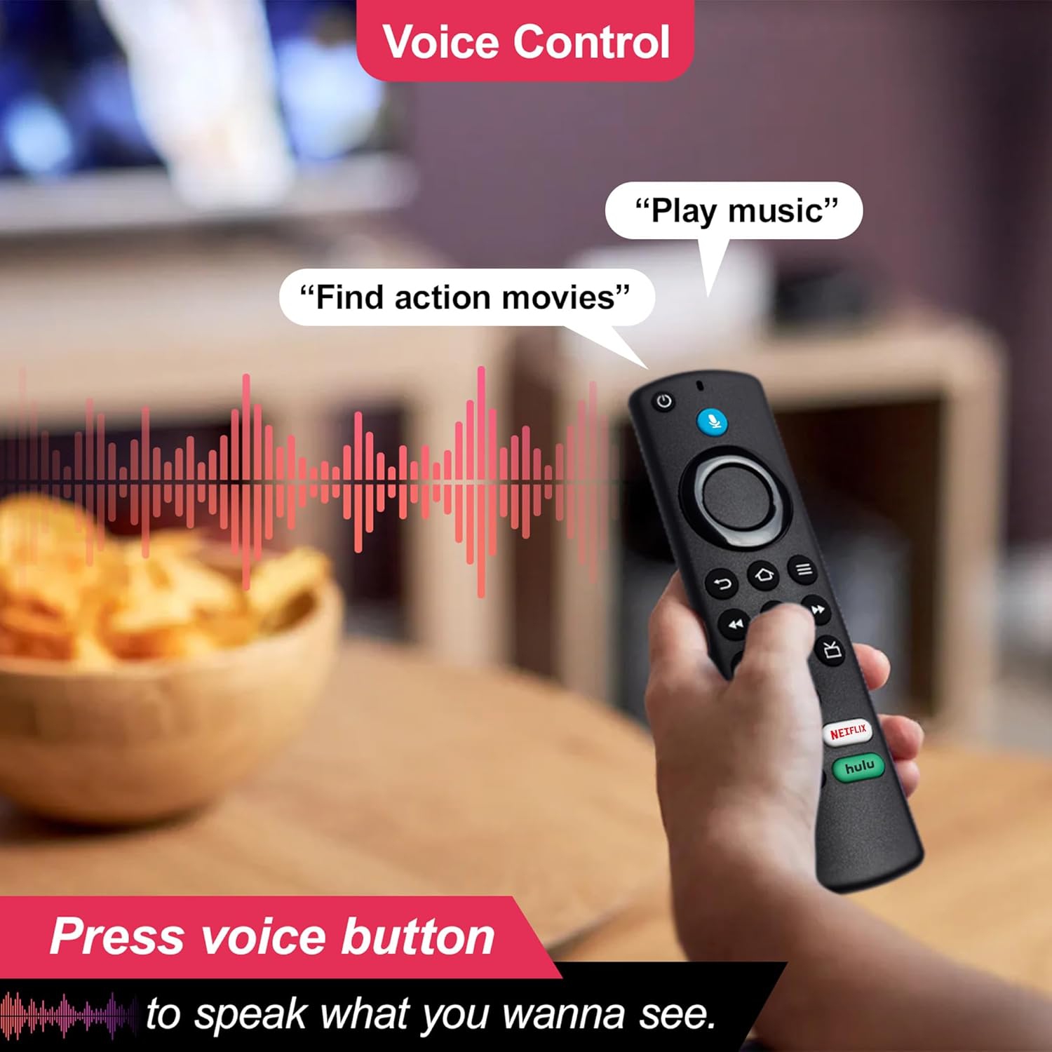 3rd GEN Replacement Voice Remote Control Fit for Smart TVs Stick Lite, Smart TVs Stick 4K, Smart TVs Stick(2nd Gen&3rd Gen), Smart TV Cube, 3rdGen