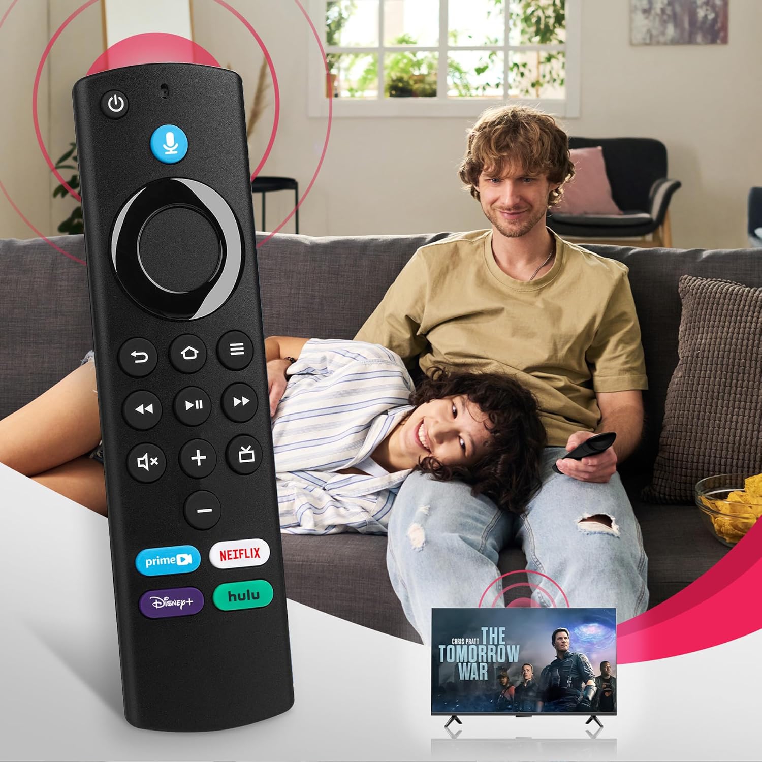 3rd GEN Replacement Voice Remote Control Fit for Smart TVs Stick Lite, Smart TVs Stick 4K, Smart TVs Stick(2nd Gen&3rd Gen), Smart TV Cube, 3rdGen