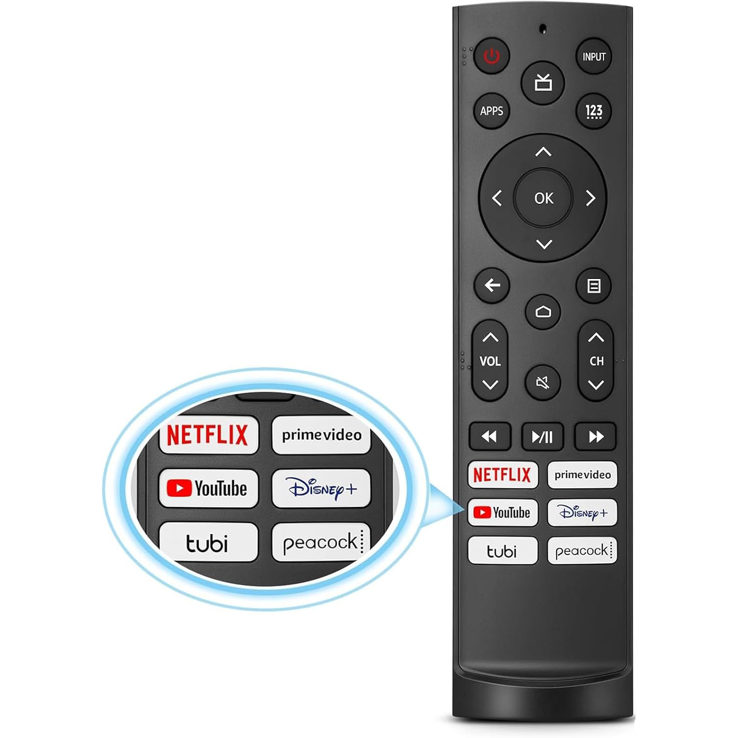 Universal Remote Control ERF3A90 for All Hisense TV Remote, Replacement Control for Laser/ Hisense Android//VIDAA TVs, UHD 4K ULED Google TVs